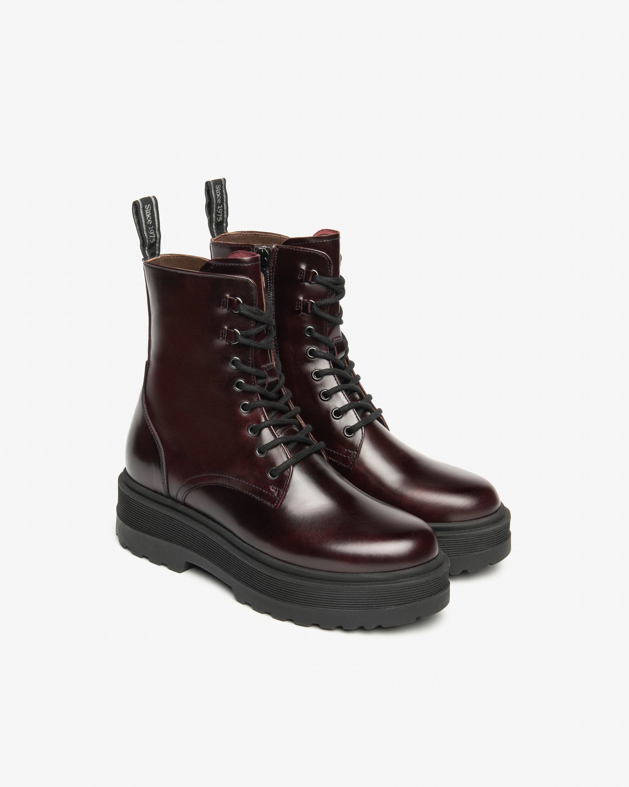 Nerogiardini Bottines Motardes Femme Cuir Plateforme