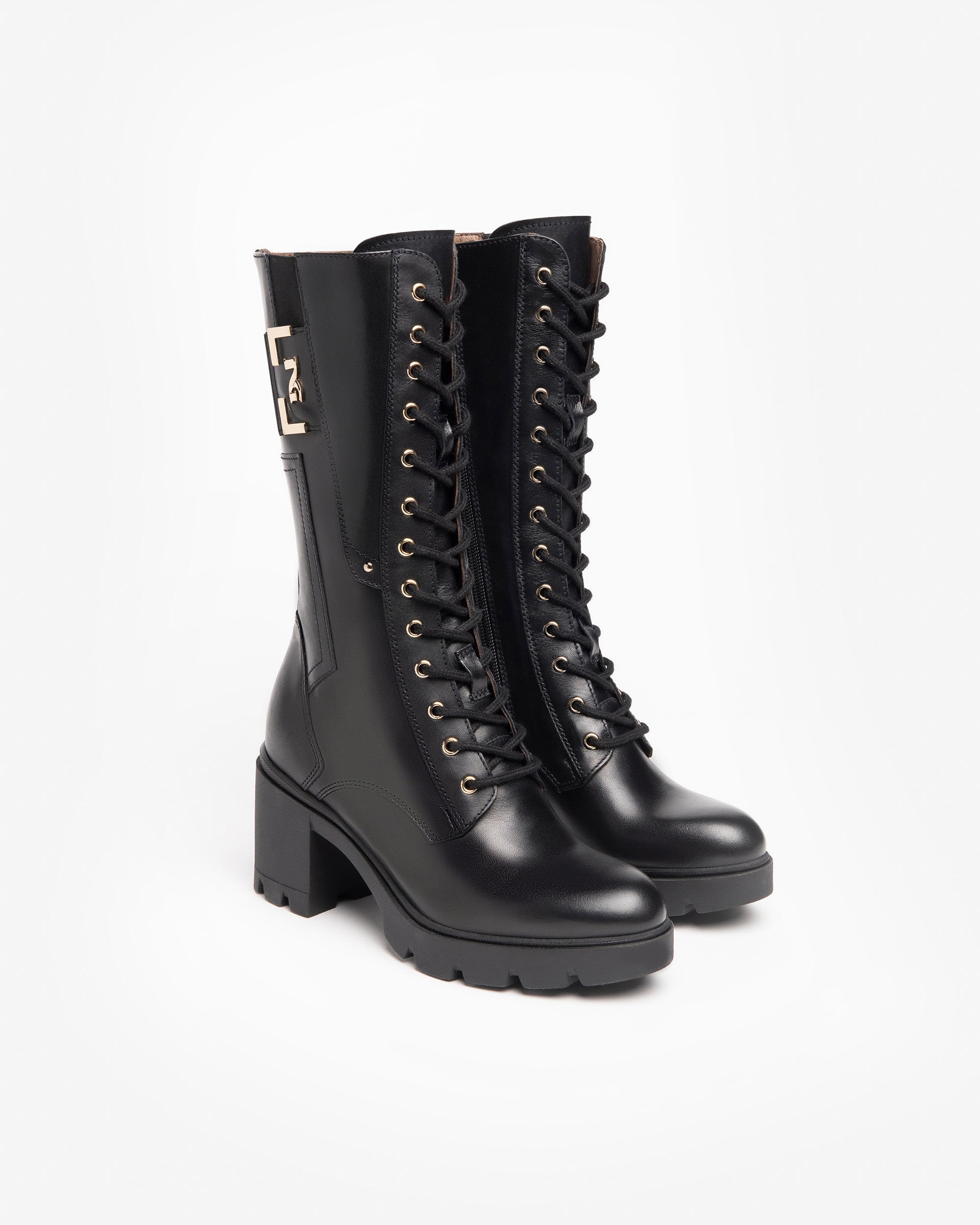 NeroGiardini Bottes femme cuir hiver haute