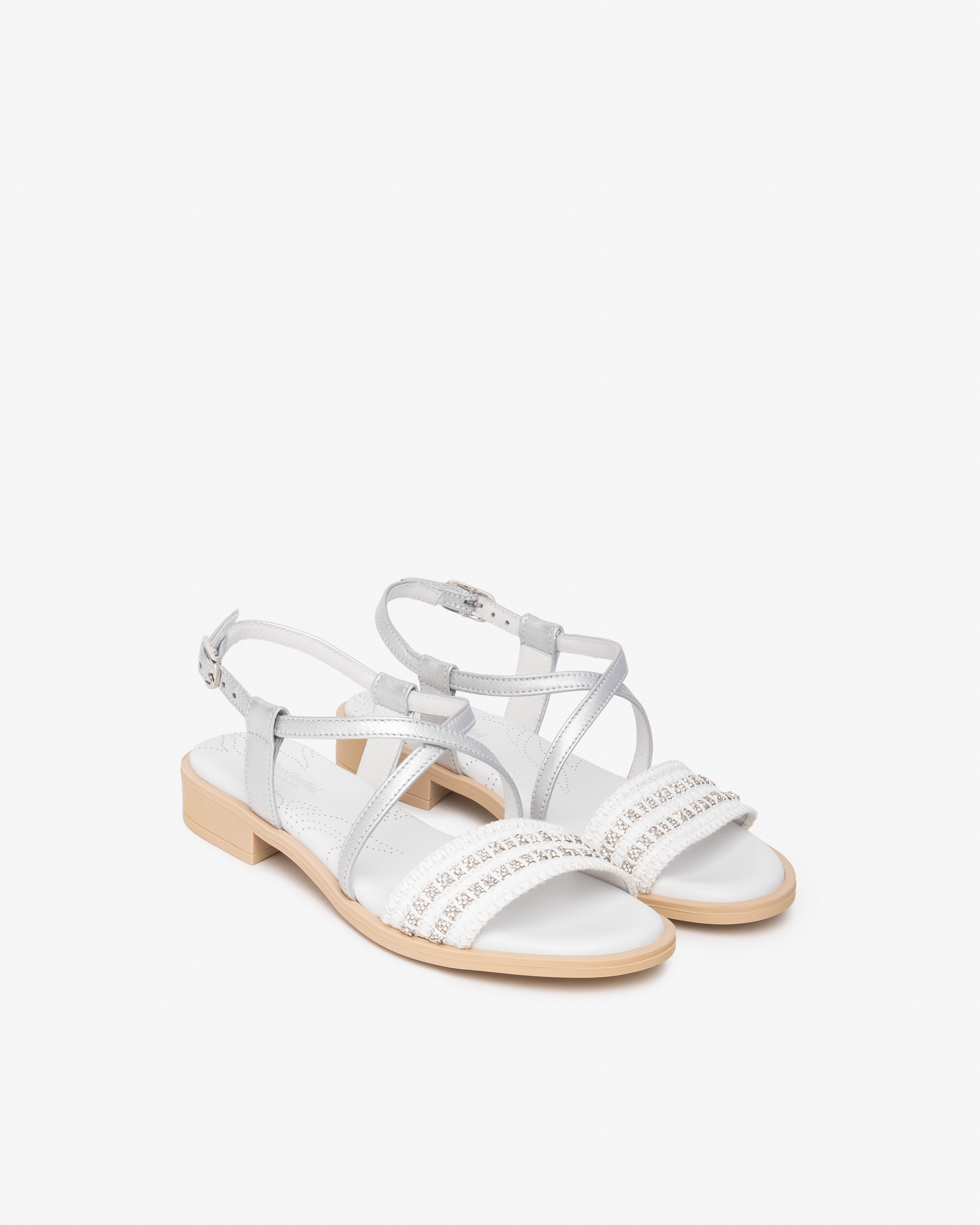 NeroGiardini Sandales Cuir Tissu Femme Été Confort