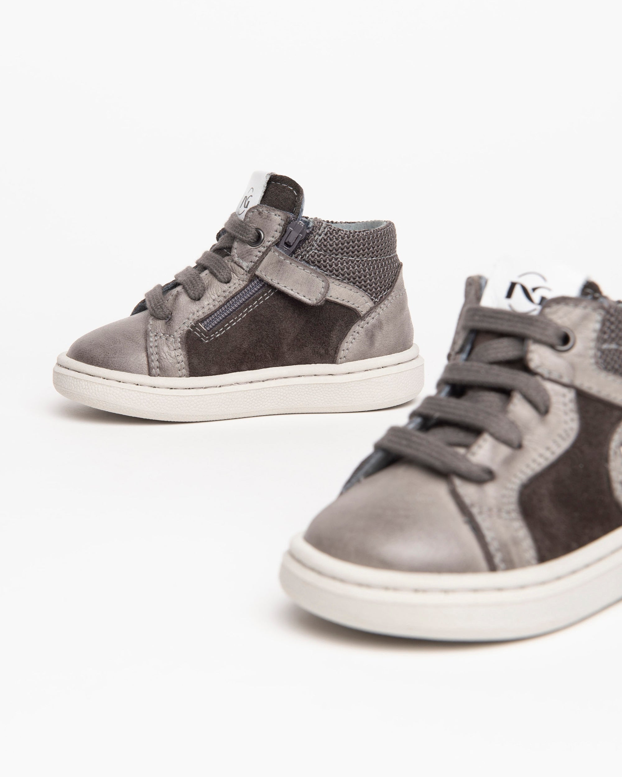 NeroGiardini Sneakers Garçon Cuir Montantes Zip 20-30