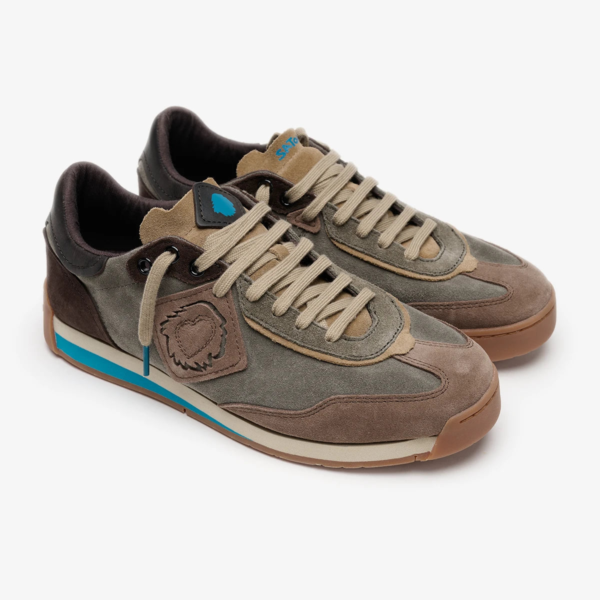 Satorisan Ensō Suede baskets cuir Wandering Grey