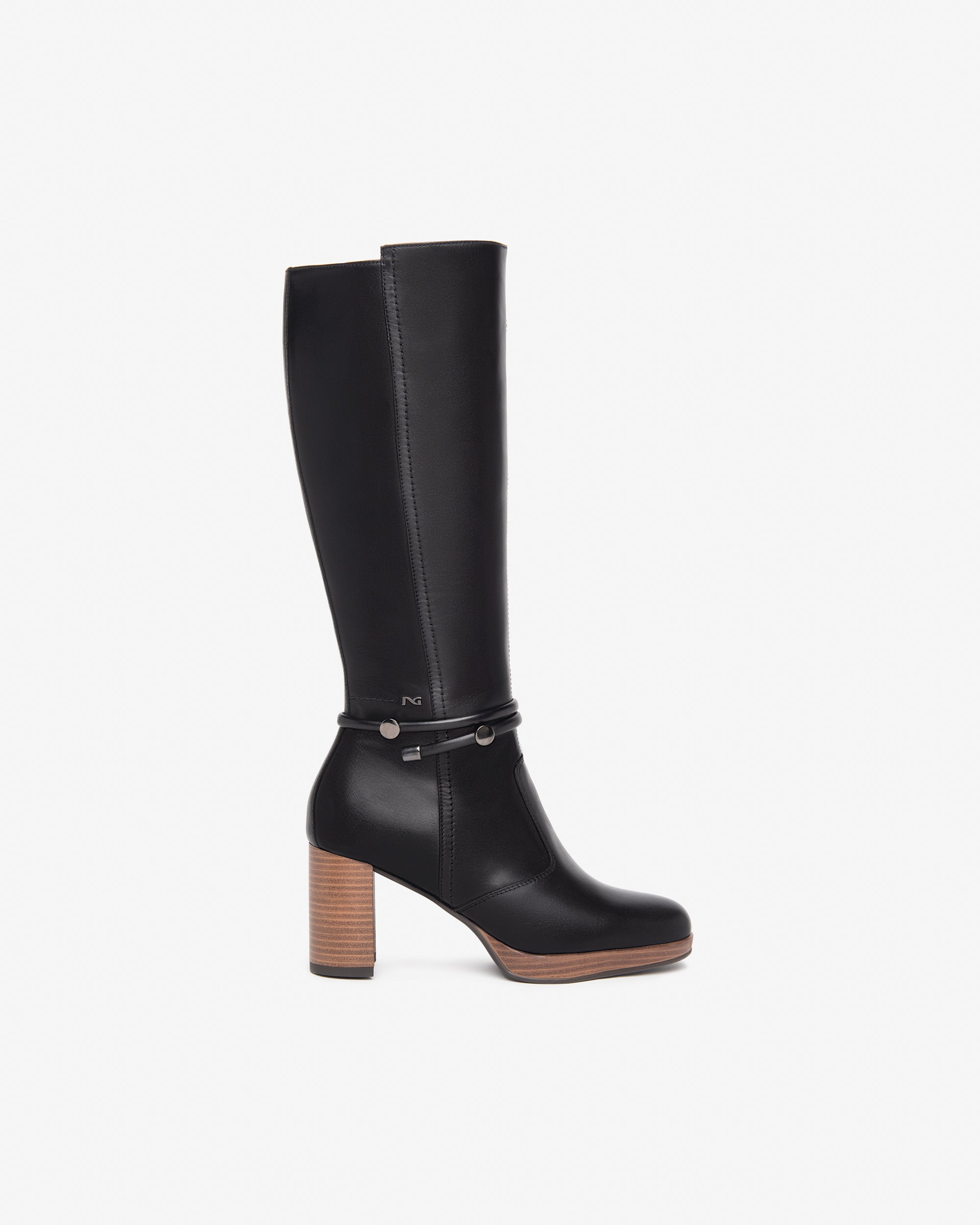 NeroGiardini Bottes Femme Cuir Détails Métal