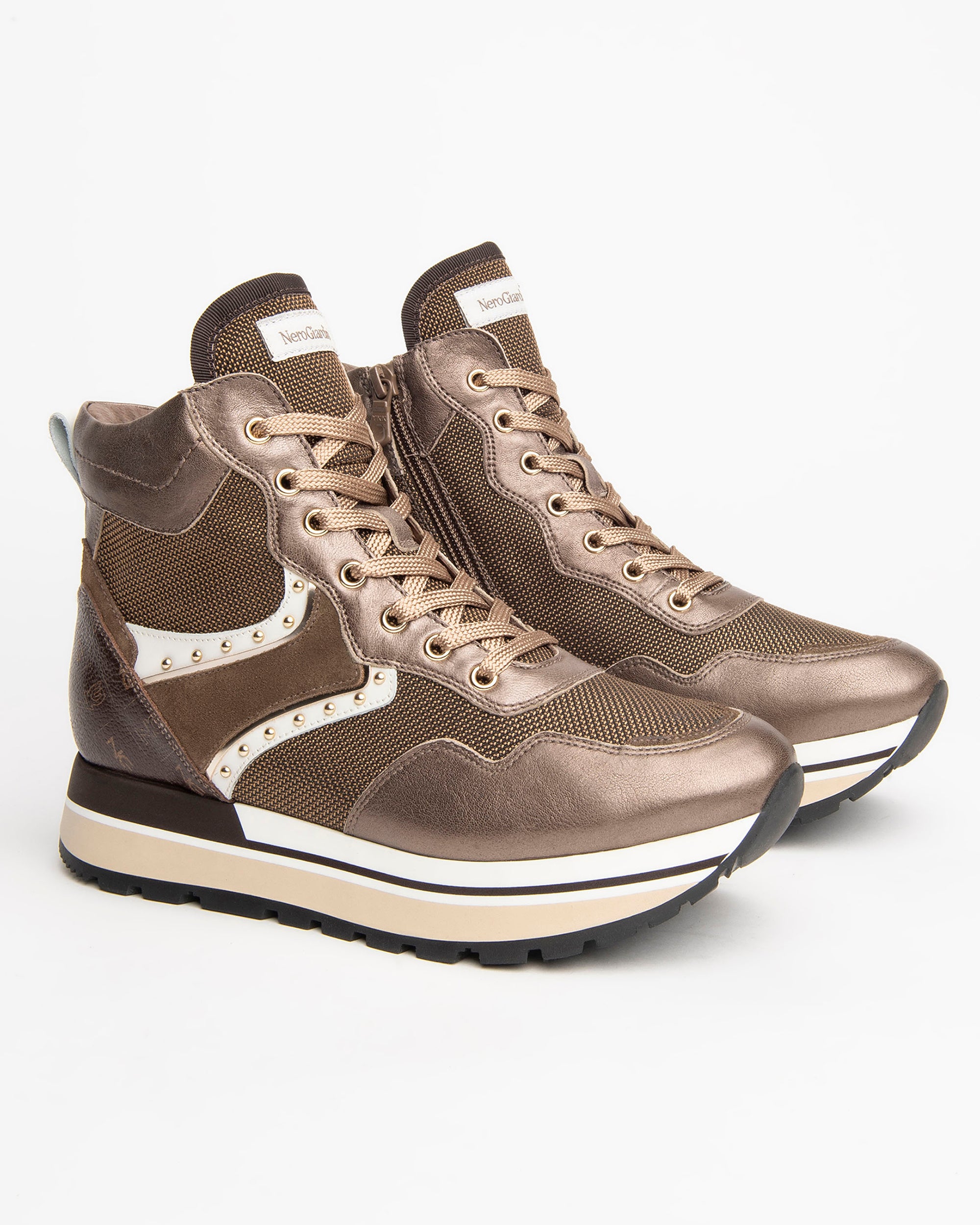 NeroGiardini Sneakers montantes femme cuir velours pointure 38