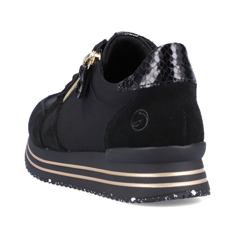 Remonte D1316 chaussure lacets femme noir cuir