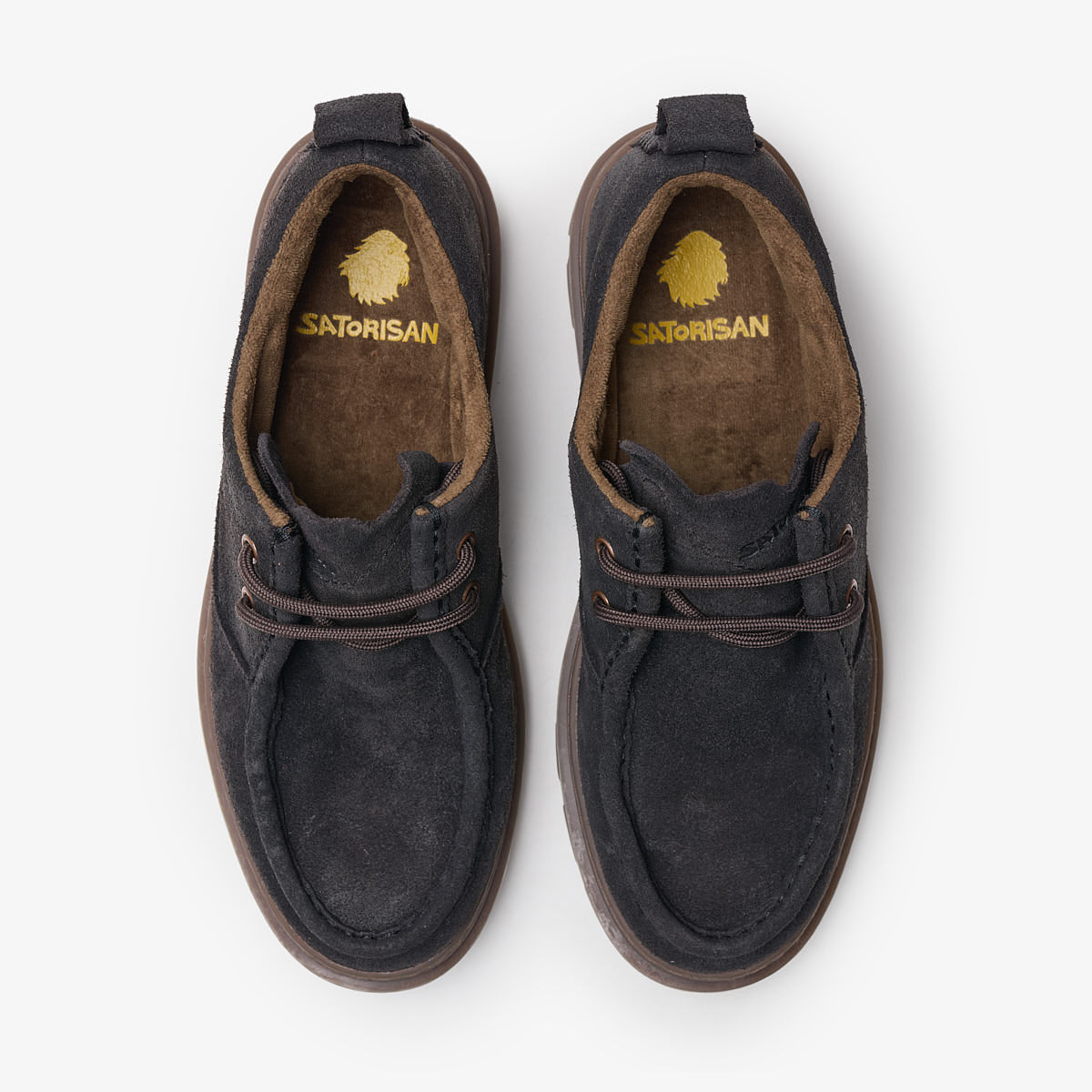 Satorisan Unalome Wallaby mocassins cuir gris lavagna
