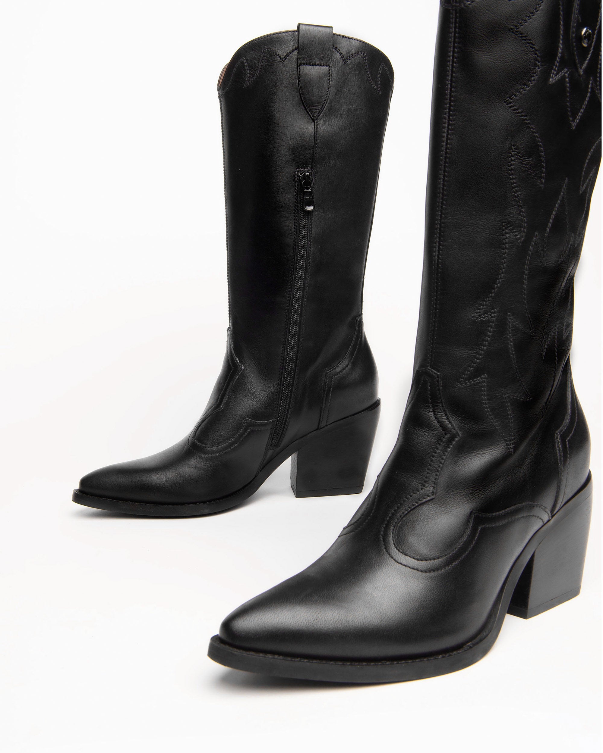 NeroGiardini Bottes Cuir Femme Western 75 mm 35-41