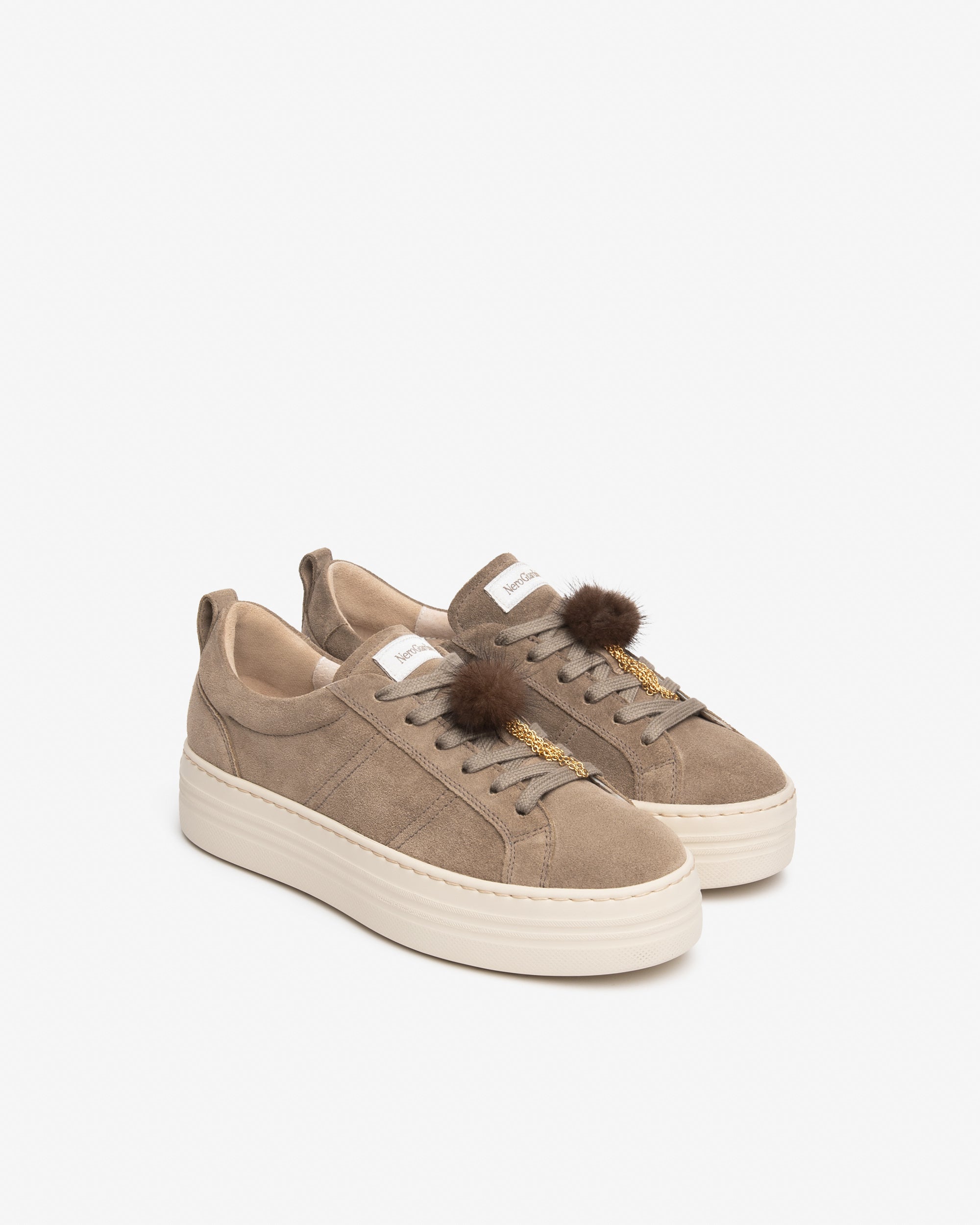 NeroGiardini Sneakers Femme Cuir Velours Plateforme 38