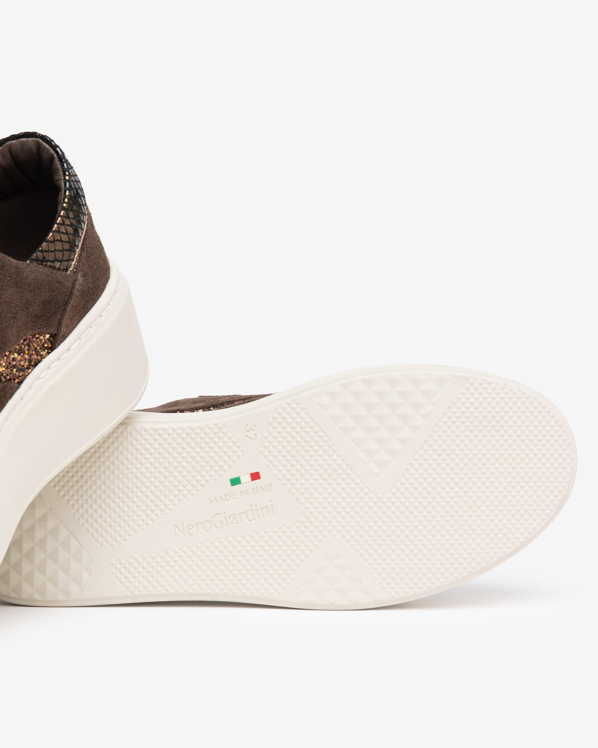 NeroGiardini Sneakers Femme Daim Plateforme 50mm Zip