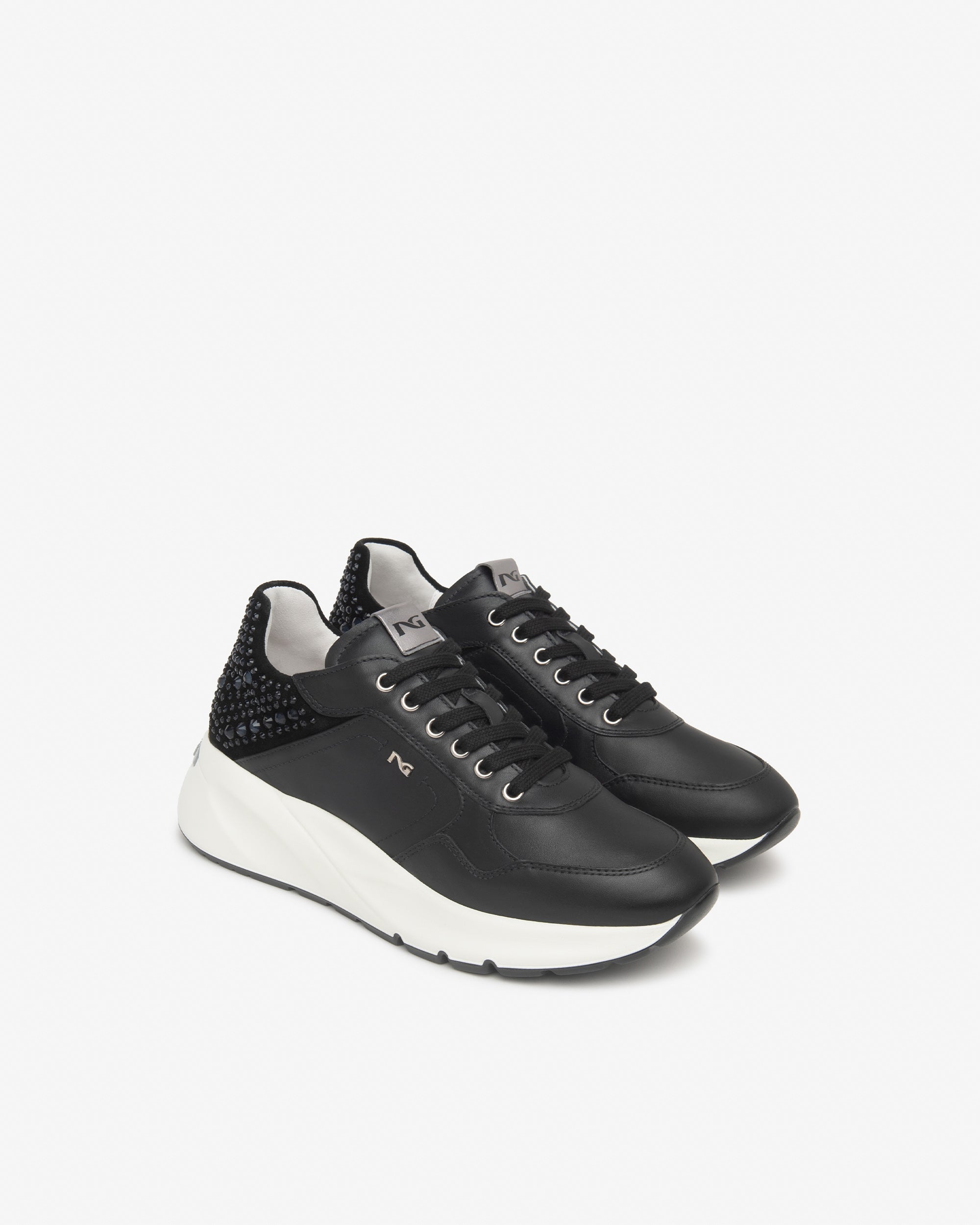 NeroGiardini Sneakers Baskets Femme Cuir Velours Confort