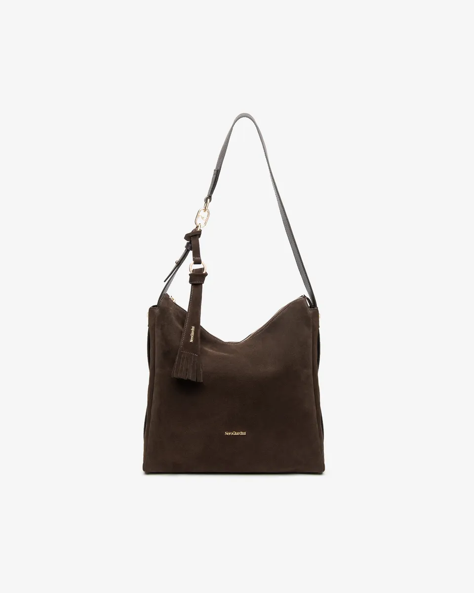 Nerogiardini Sacs Besace Hobo Daim Femme Zip