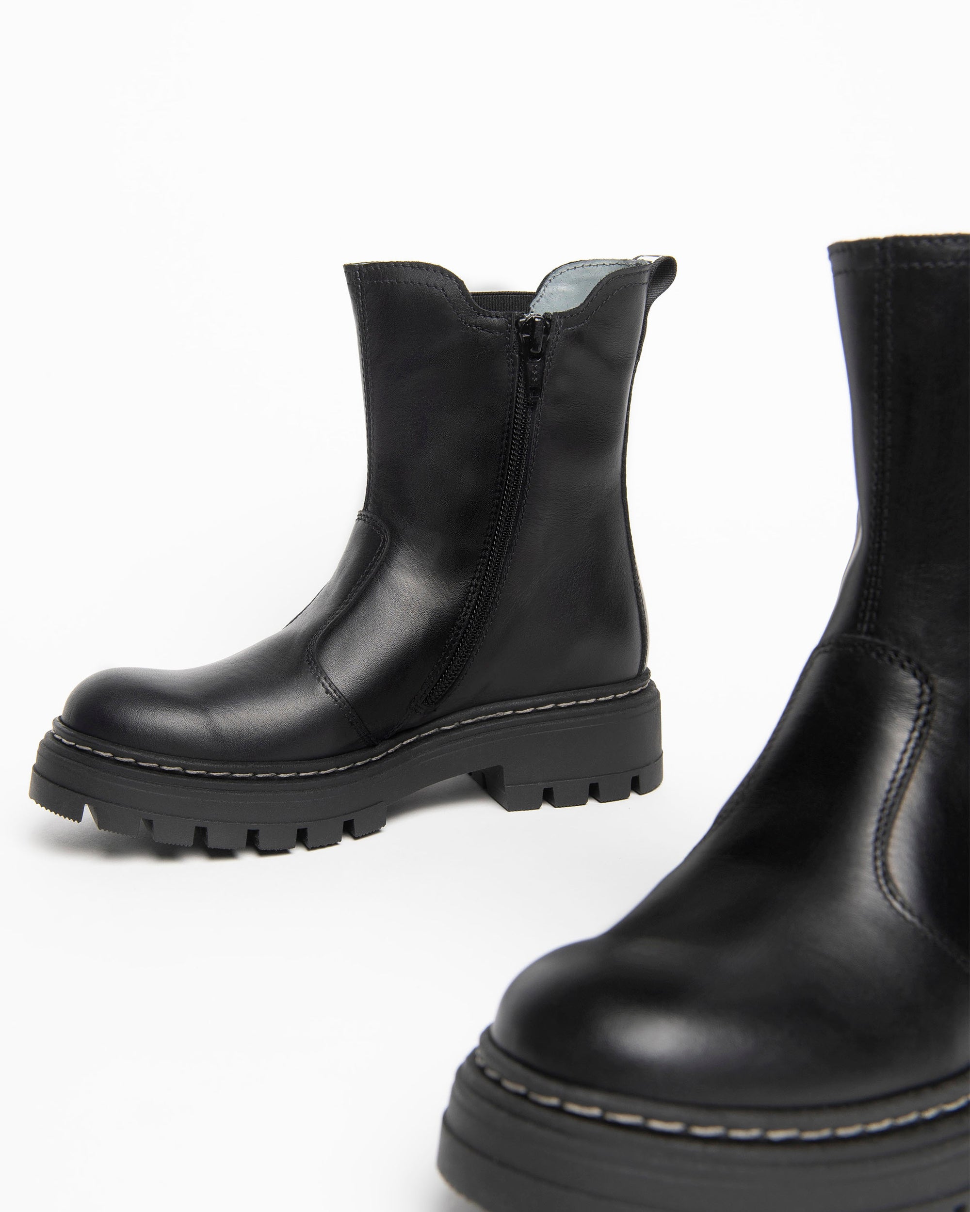 NeroGiardini Bottines Teens Fille Cuir Chelsea Zip 33