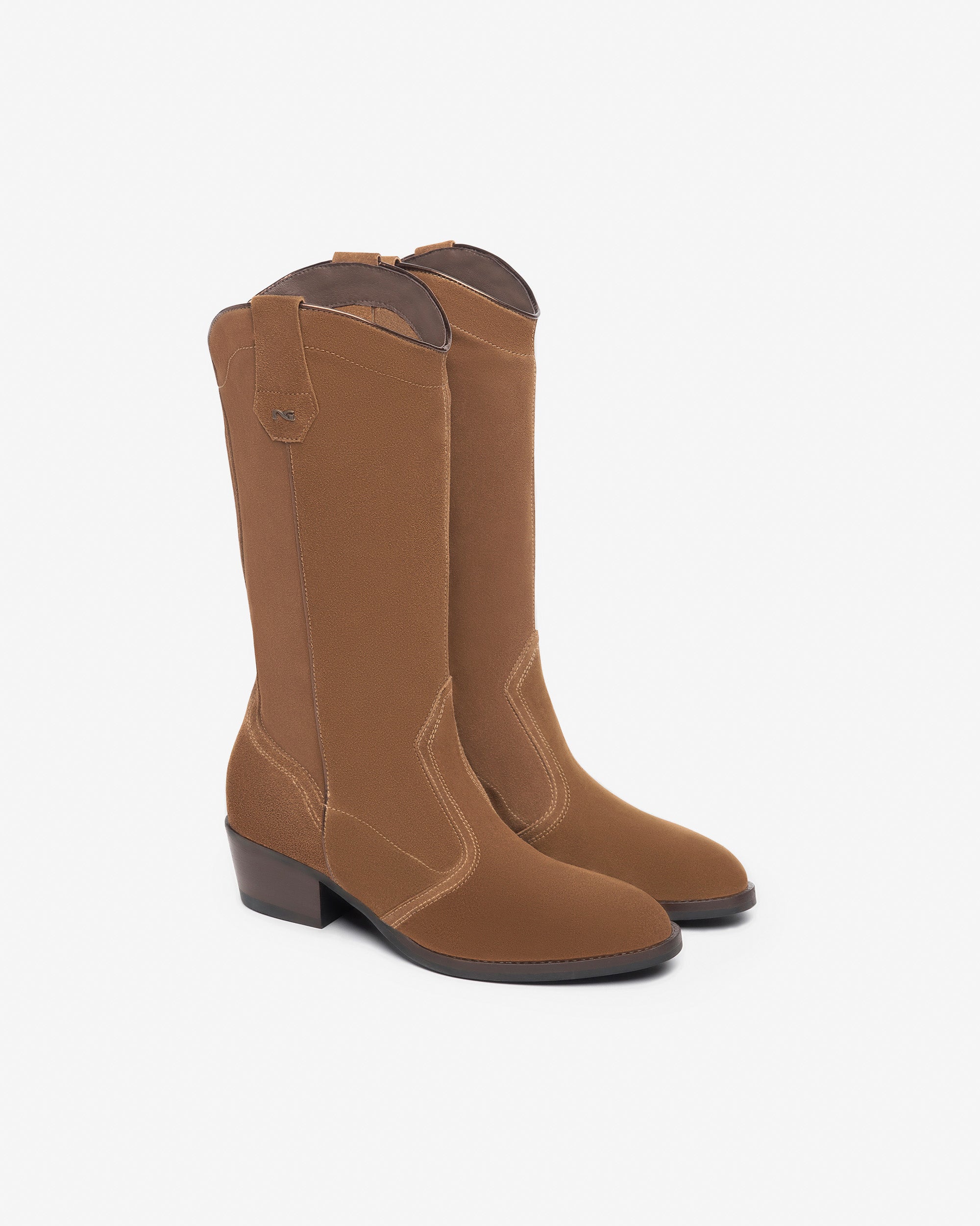 NeroGiardini Bottes Femme Cuir Velours Made in Italy