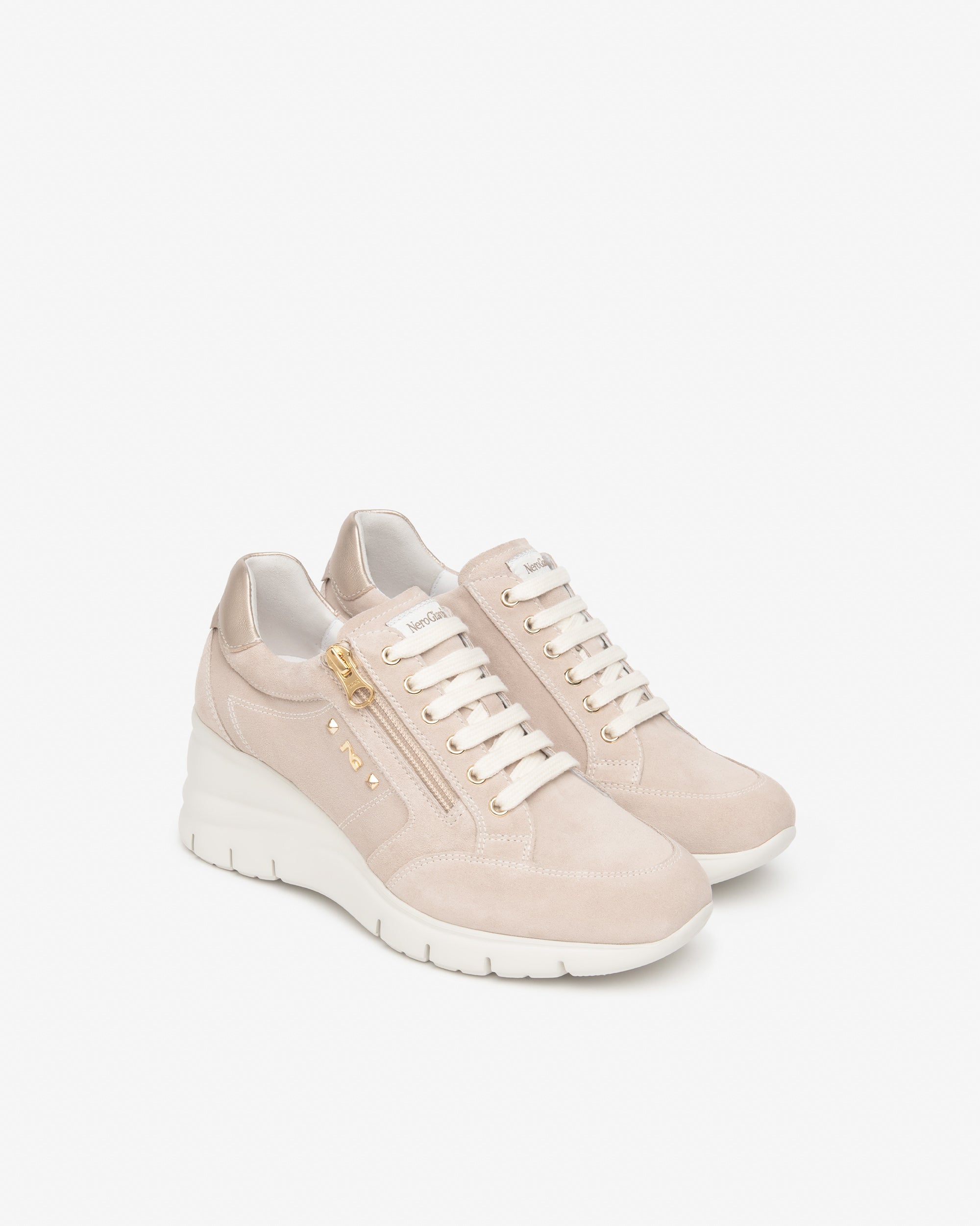 NeroGiardini Sneakers Femme Cuir Velours Été Memory