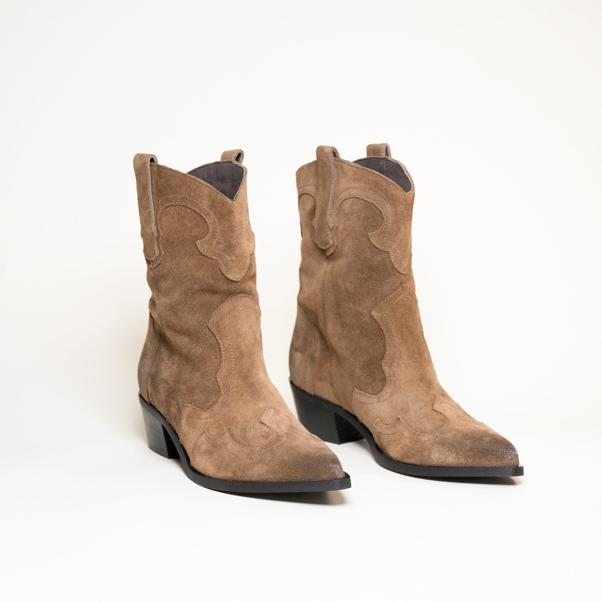 Semerdjian E1467E1 bottines beige croûte cuir