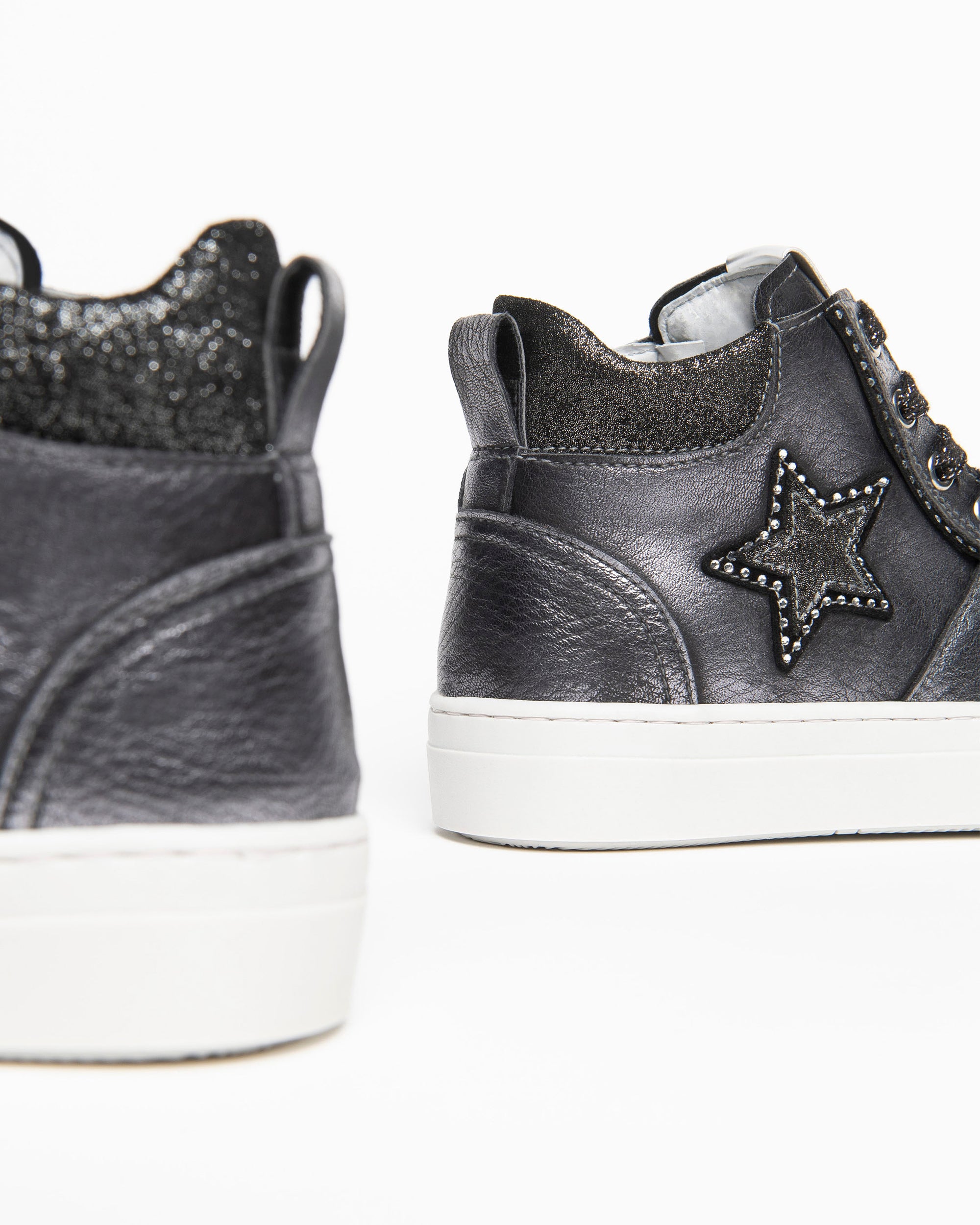 NeroGiardini Sneakers Fille Montantes Cuir Strass