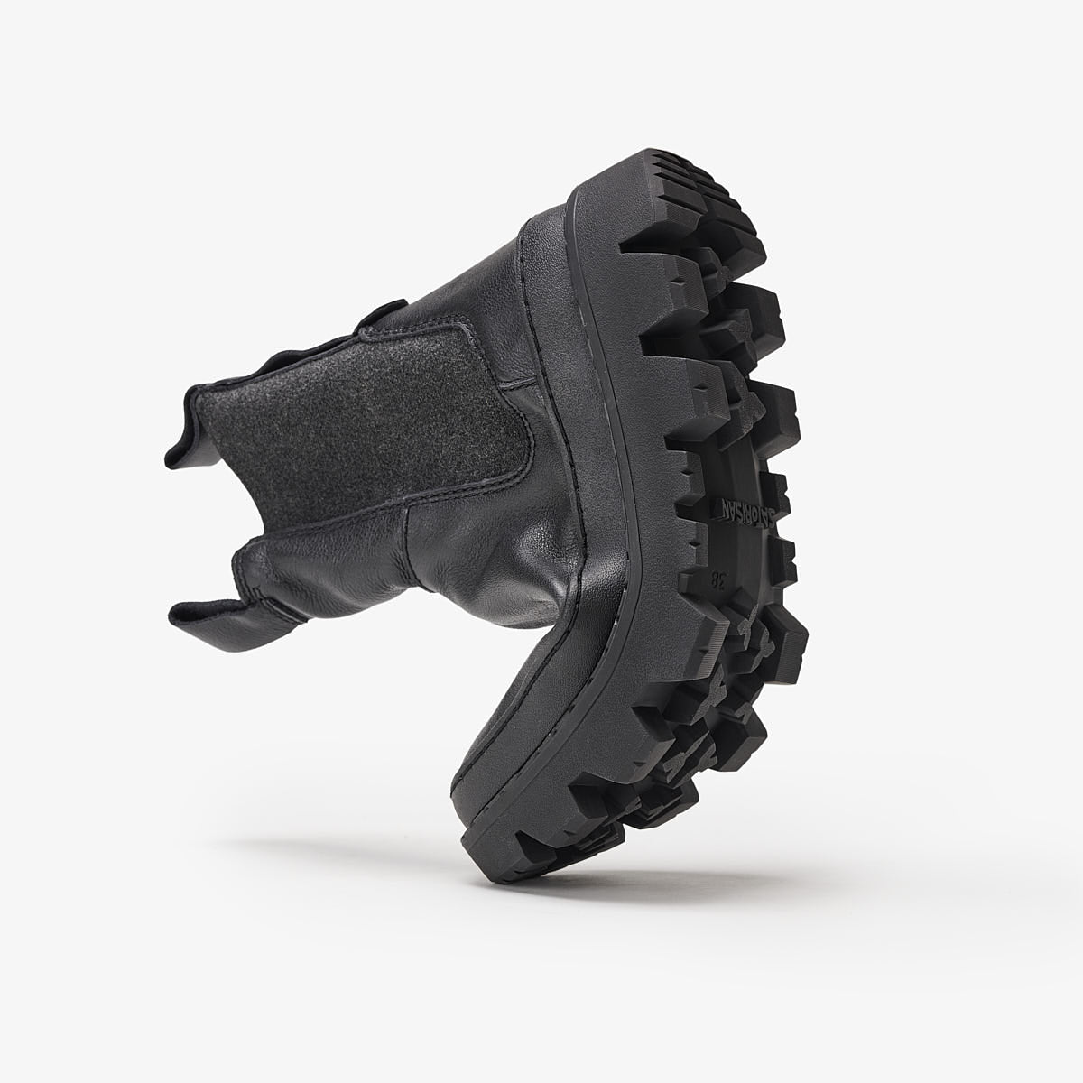 Satorisan Unalome Elastics Premium bottines Black cuir chelsea