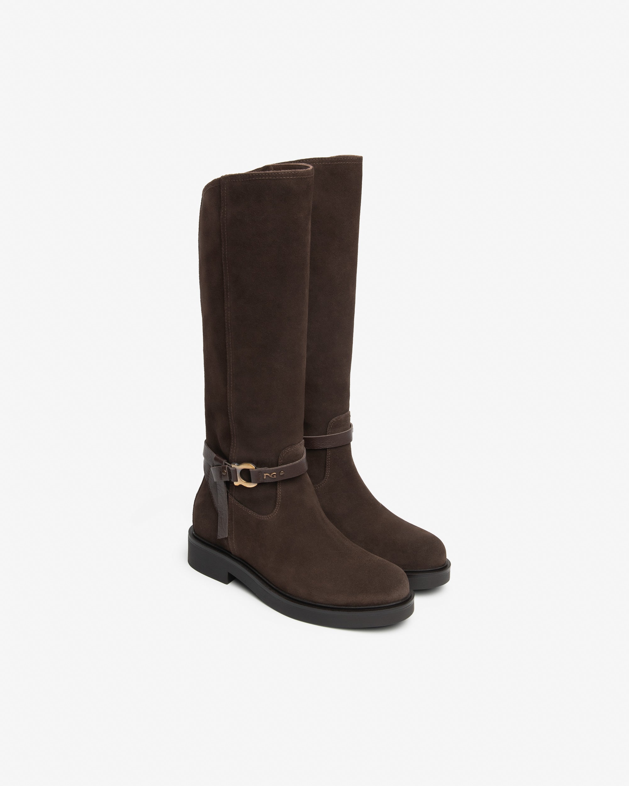 NeroGiardini Bottes Femme Bottes Daim Talon Bloc 35-41