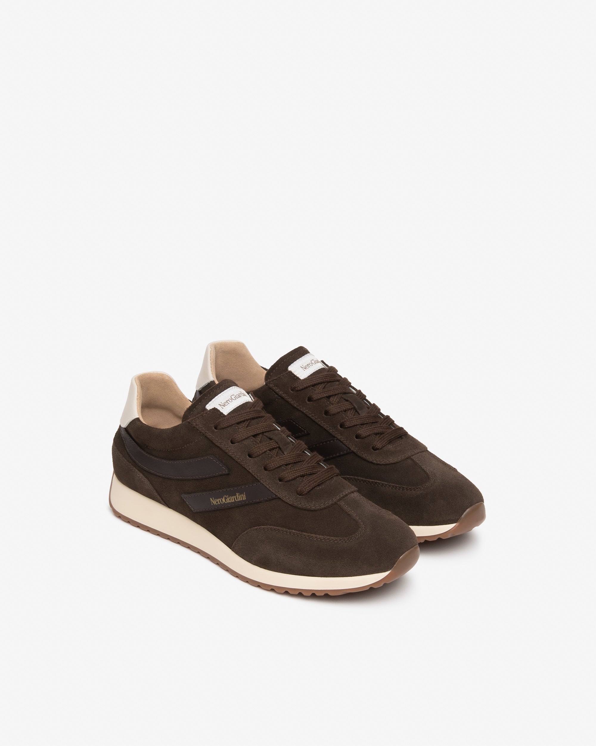 NeroGiardini Sneakers Femme Daim Cuir Lacets Ville