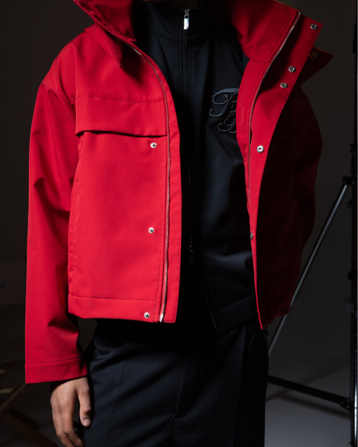 Filling Pieces Cropped Light veste légère Scarlet Red nylon