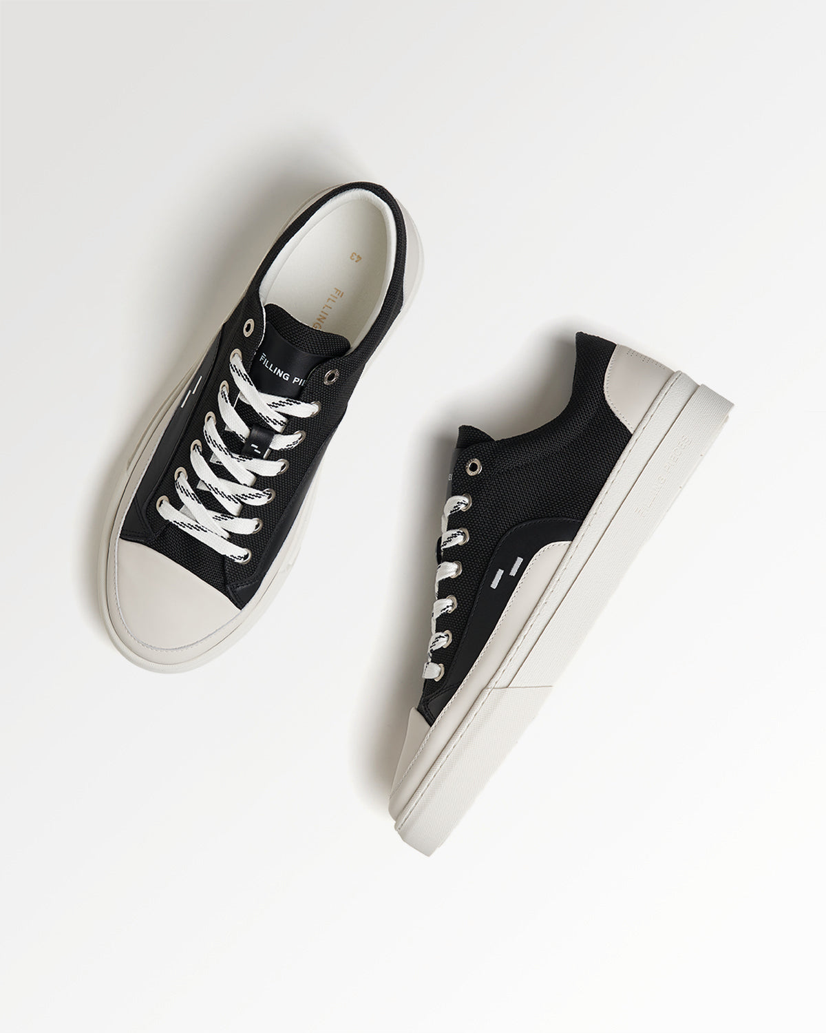 Filling Pieces Riviera Low sneakers Black toile cuir pointure exacte