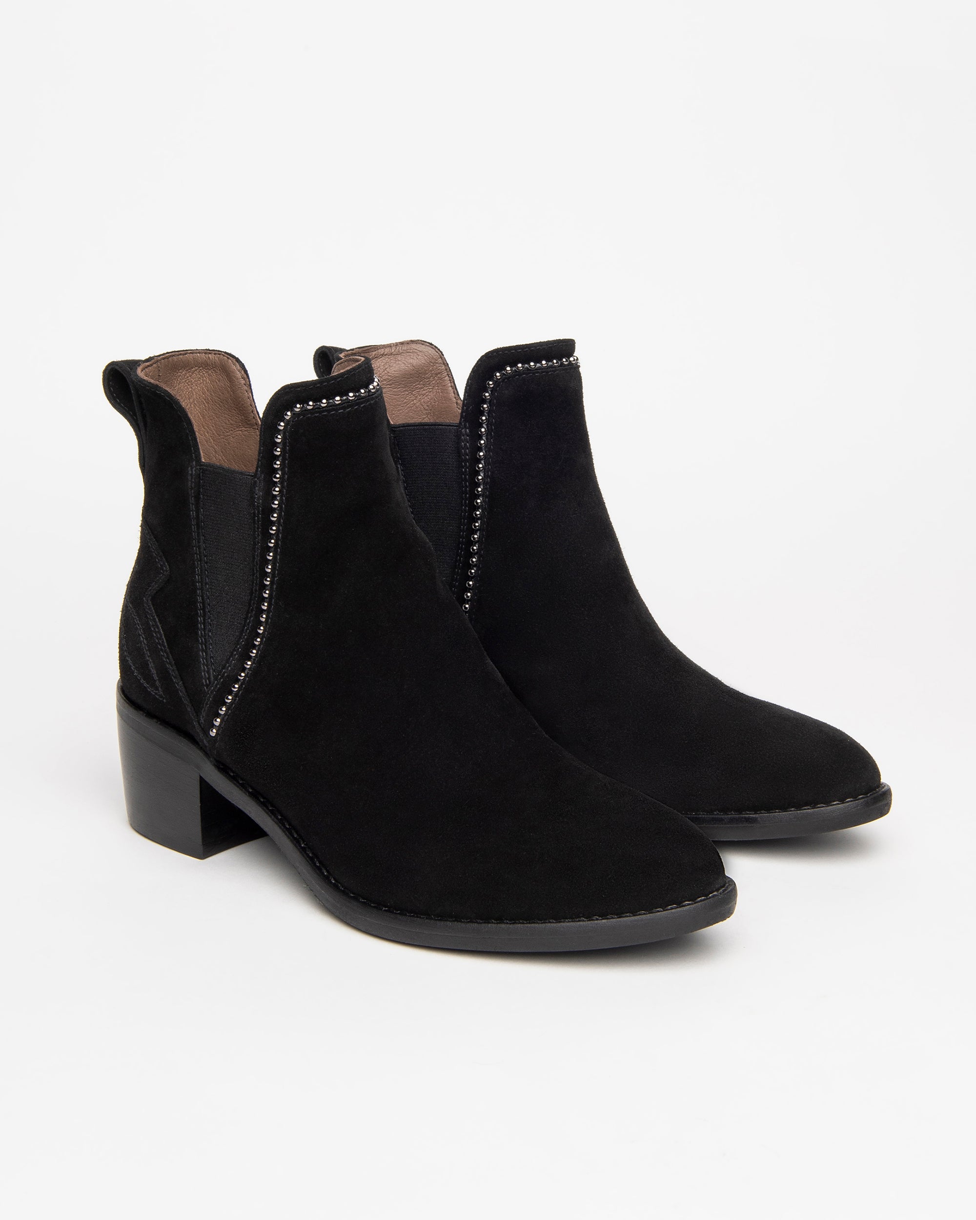 NeroGiardini Bottines Chelsea Femme Cuir Velours Confort