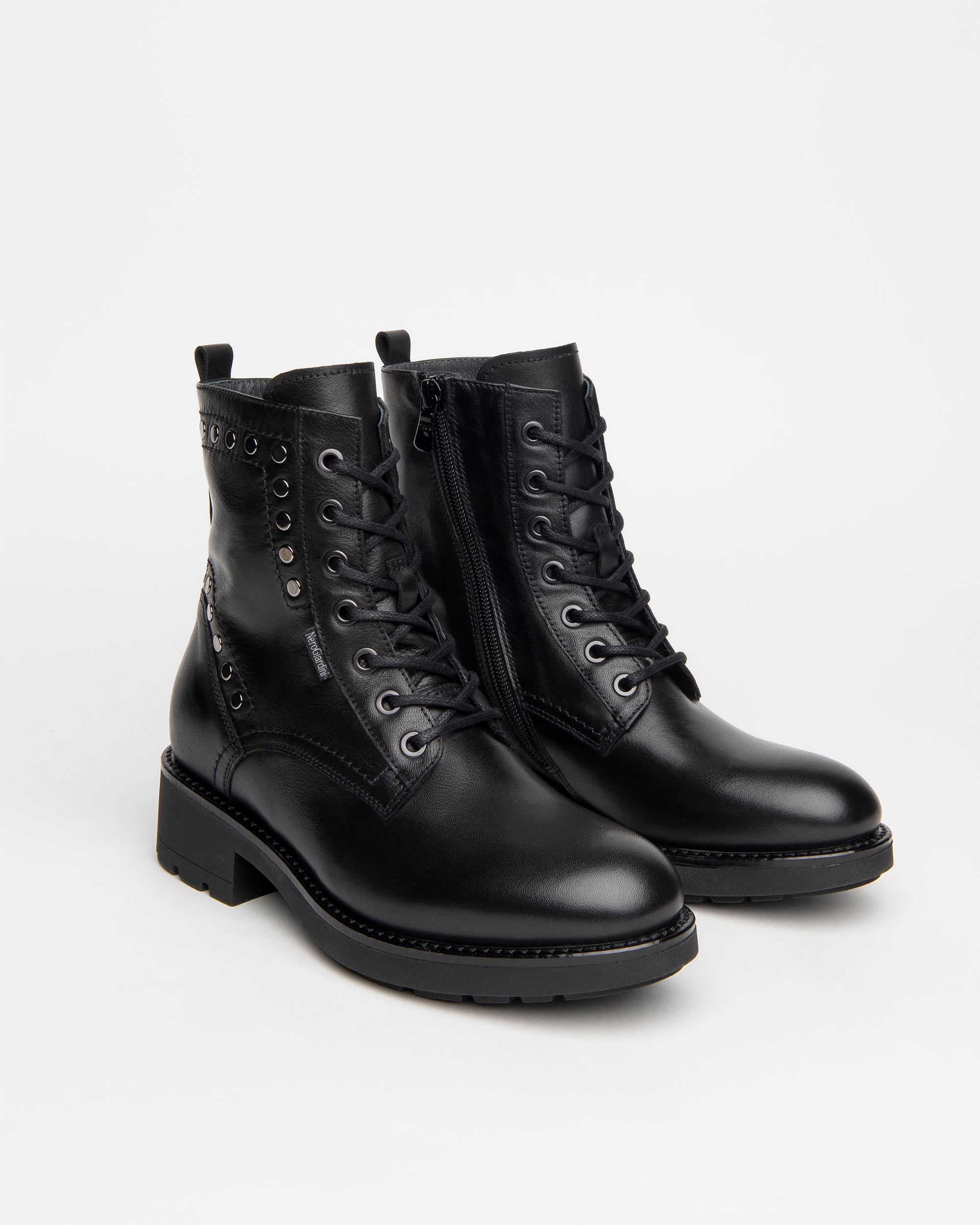 NeroGiardini Bottines Femme Cuir Lacets 4 cm