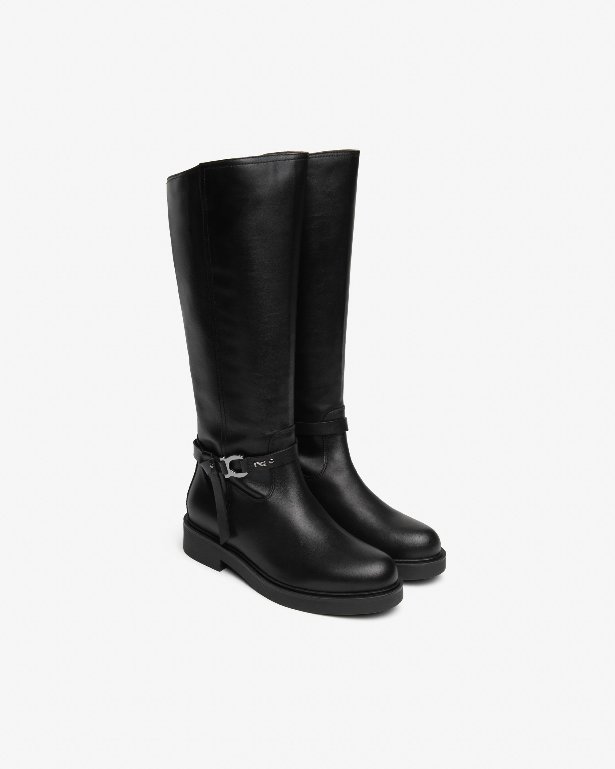 NeroGiardini Bottes bottes femme cuir talon 35 mm pointure 38