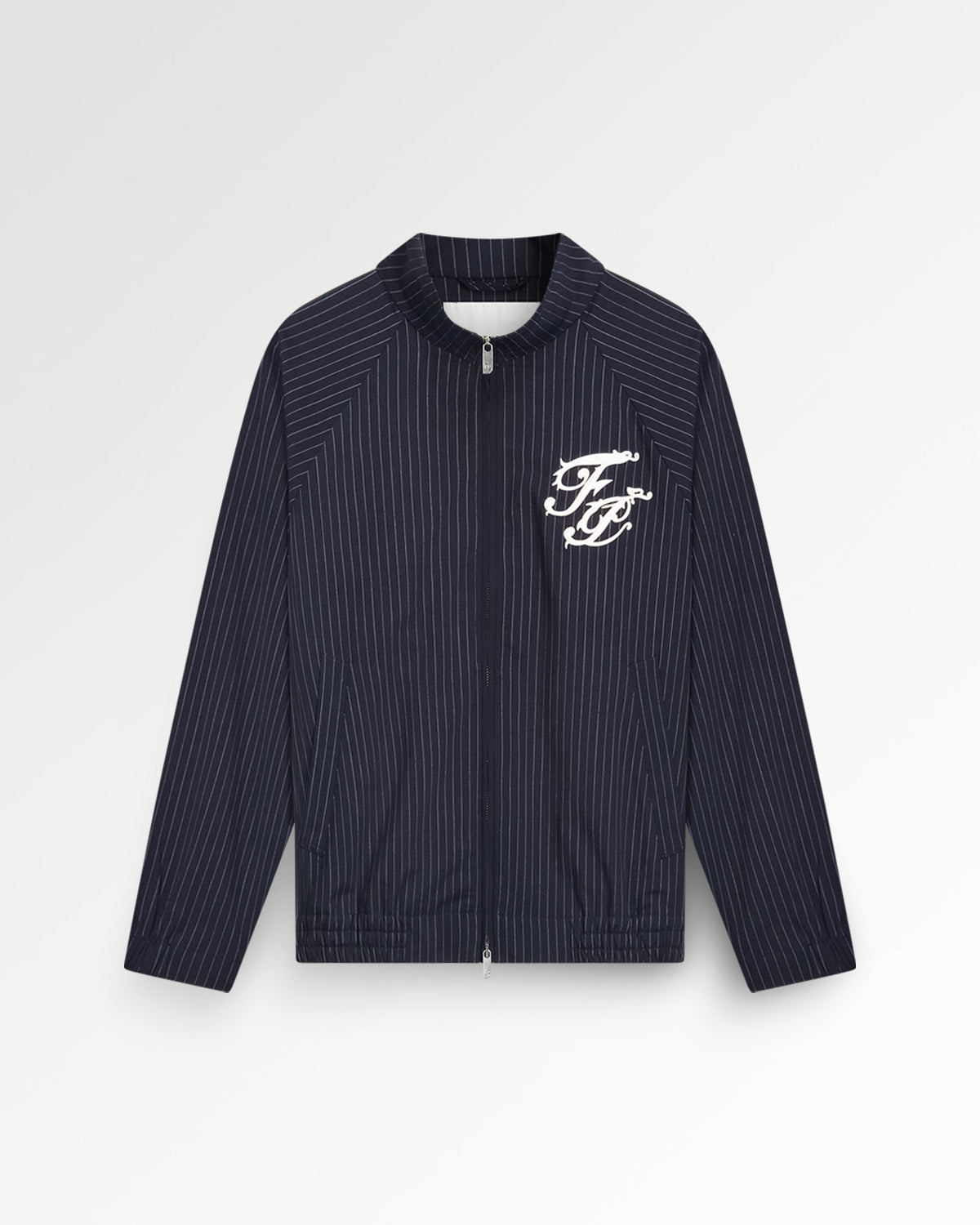 Filling Pieces Track Jacket Pinstripe Blue veste laine