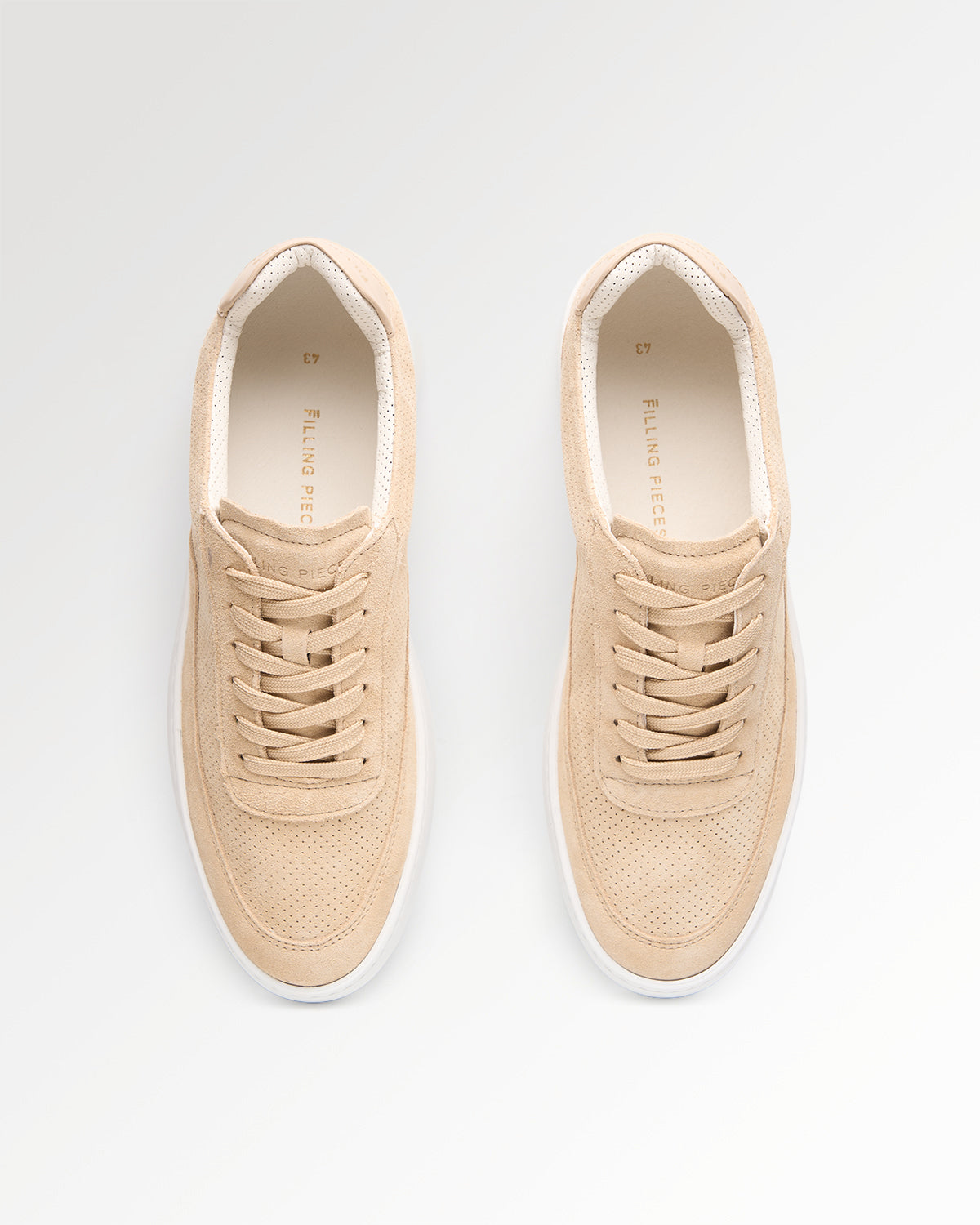 Filling Pieces Mondo Suede Perforated sneakers sand homme