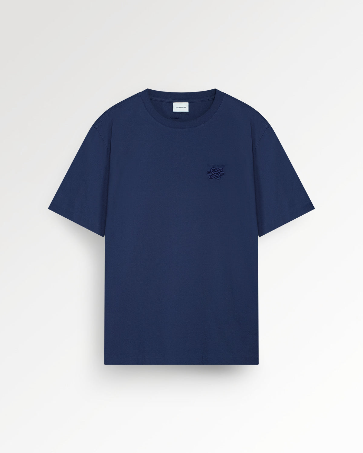 Filling Pieces Embroidered Knot T-shirt Navy coton bio