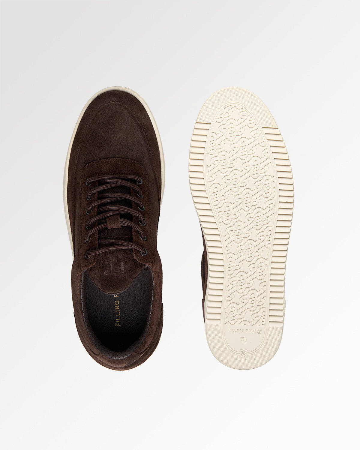 Filling Pieces Low Top Suede sneakers Chocolate cuir suède