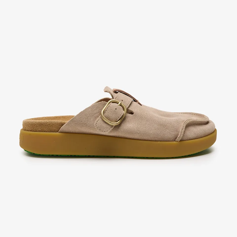 Satorisan Hoote Lux sabot cuir beige sand