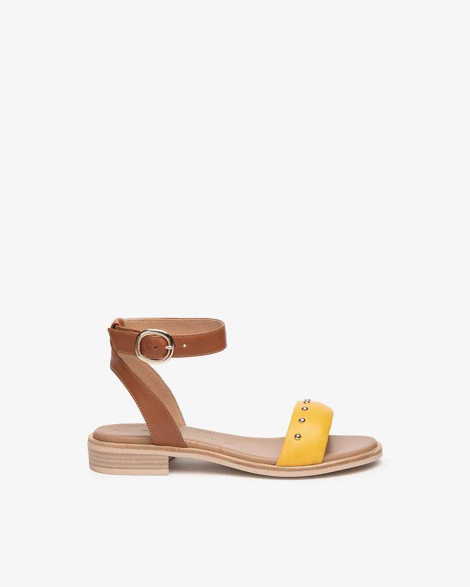 NeroGiardini Sandales Sandales Bicolores Clous Talon 2,5 cm