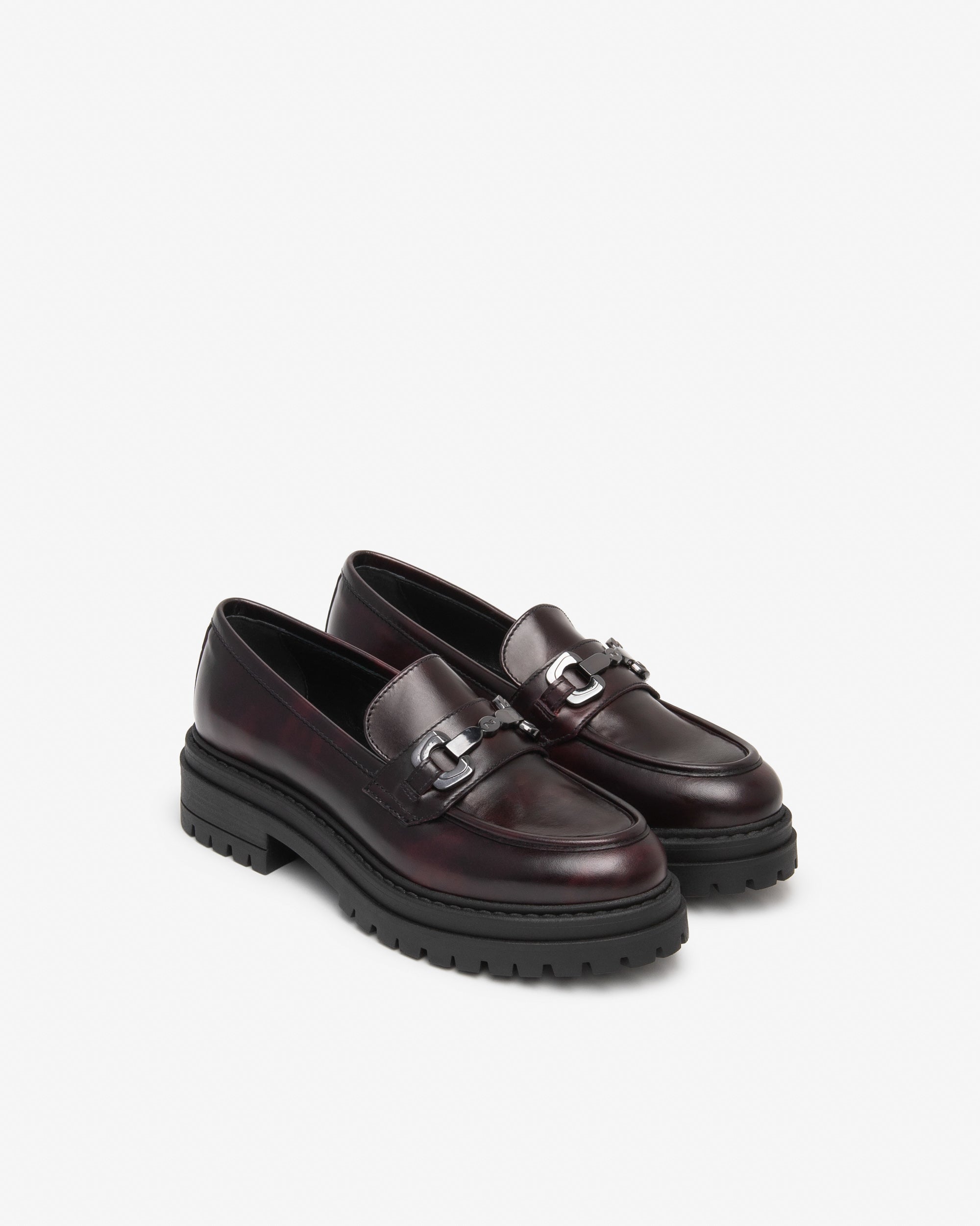 NeroGiardini Mocassins Femme Cuir Talon 40 mm Ornement