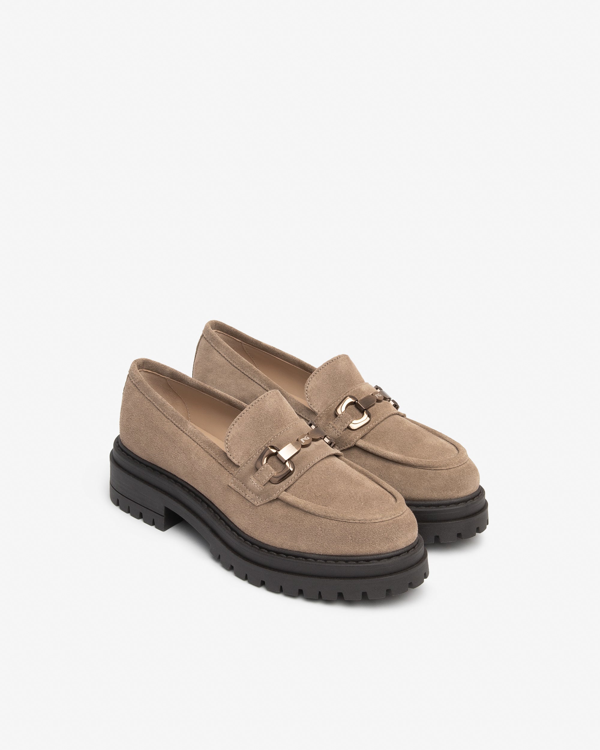 NeroGiardini Mocassins Femme Daim Talon 40mm Ornement