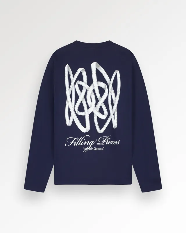 Filling Pieces Film Strip T-shirt manches longues bleu coton bio