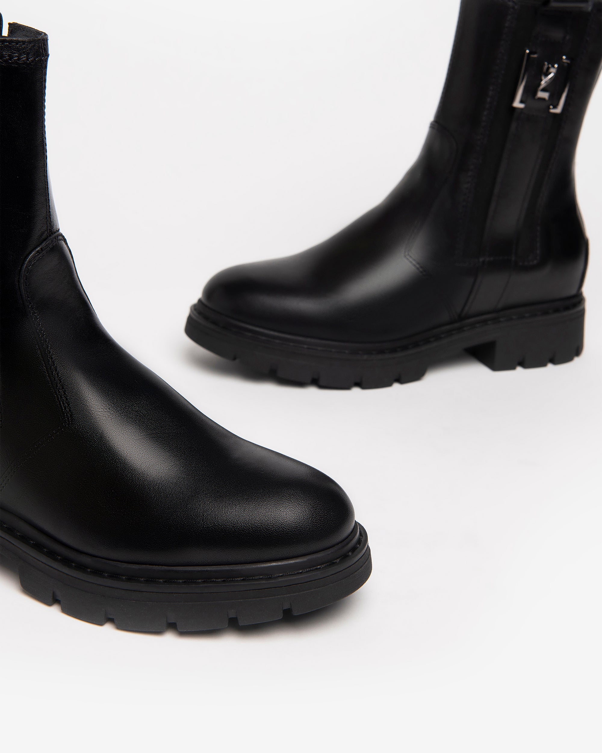 NeroGiardini Bottines Femme Cuir Combat Boots Hiver