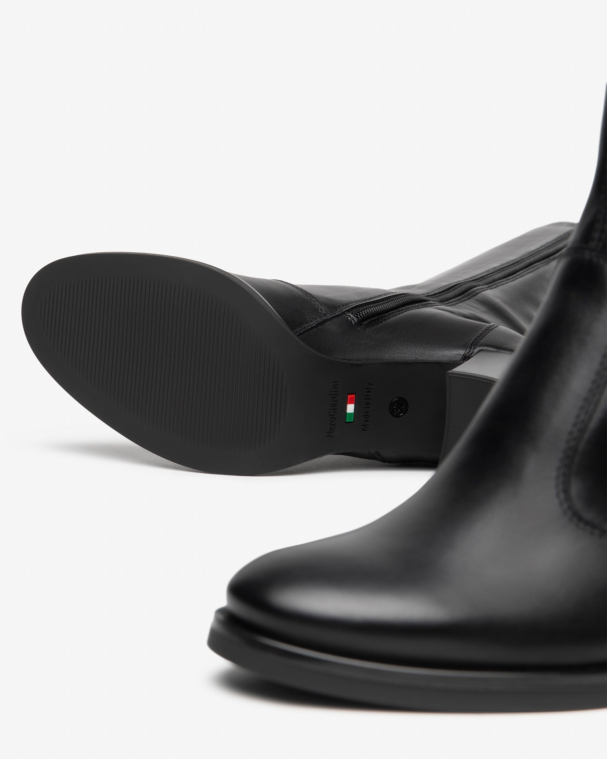 NeroGiardini Bottes Femme Cuir botte talon 75 mm