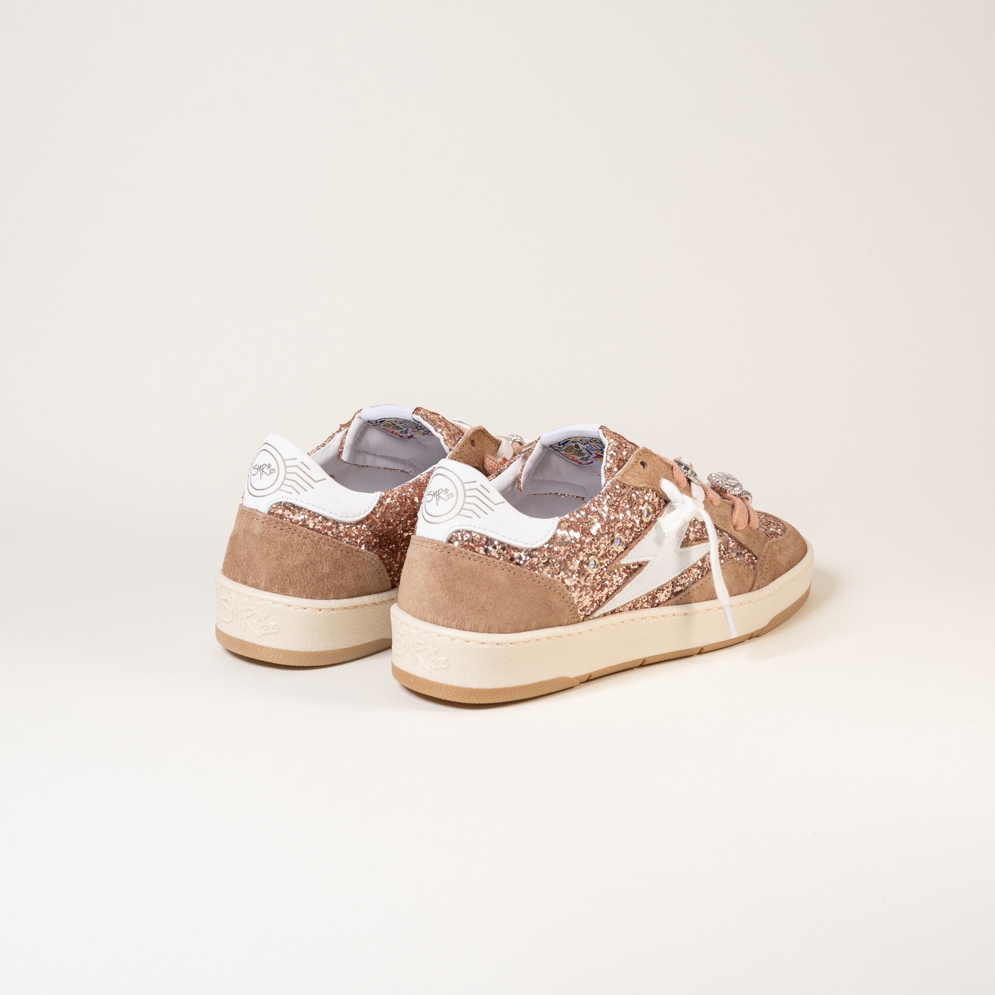 Semerdjian Dany E194 baskets glitter nude bijoux