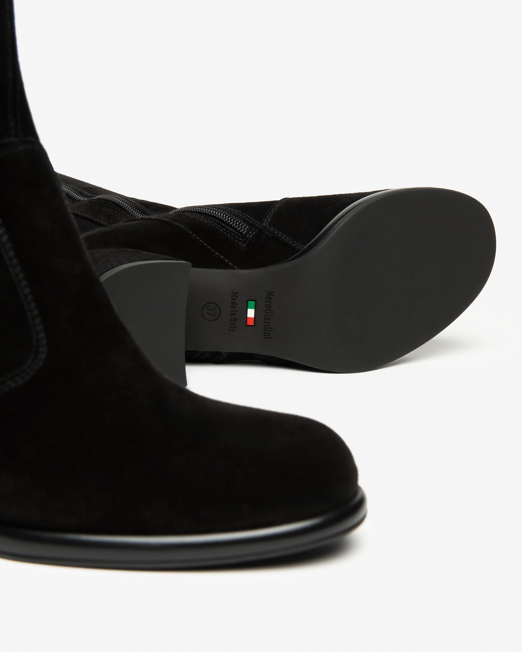 NeroGiardini Bottes Femme Cuir Velours Technique Hiver