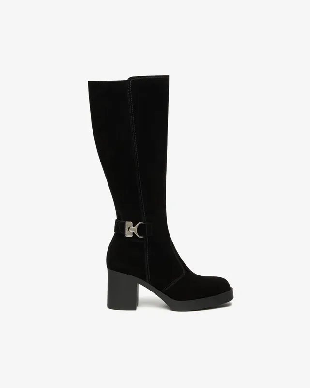 NeroGiardini Bottes bottes femme cuir velours 35-41