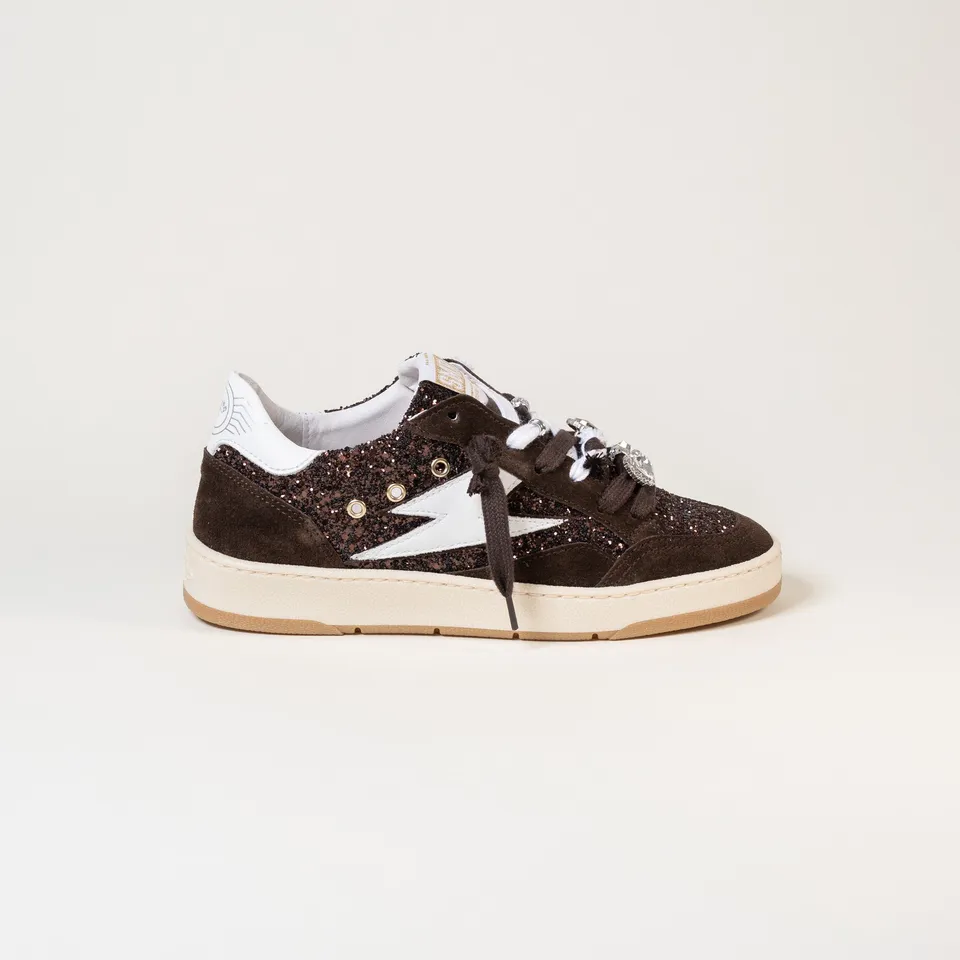 SMR Dany E196 baskets glitter marron 38