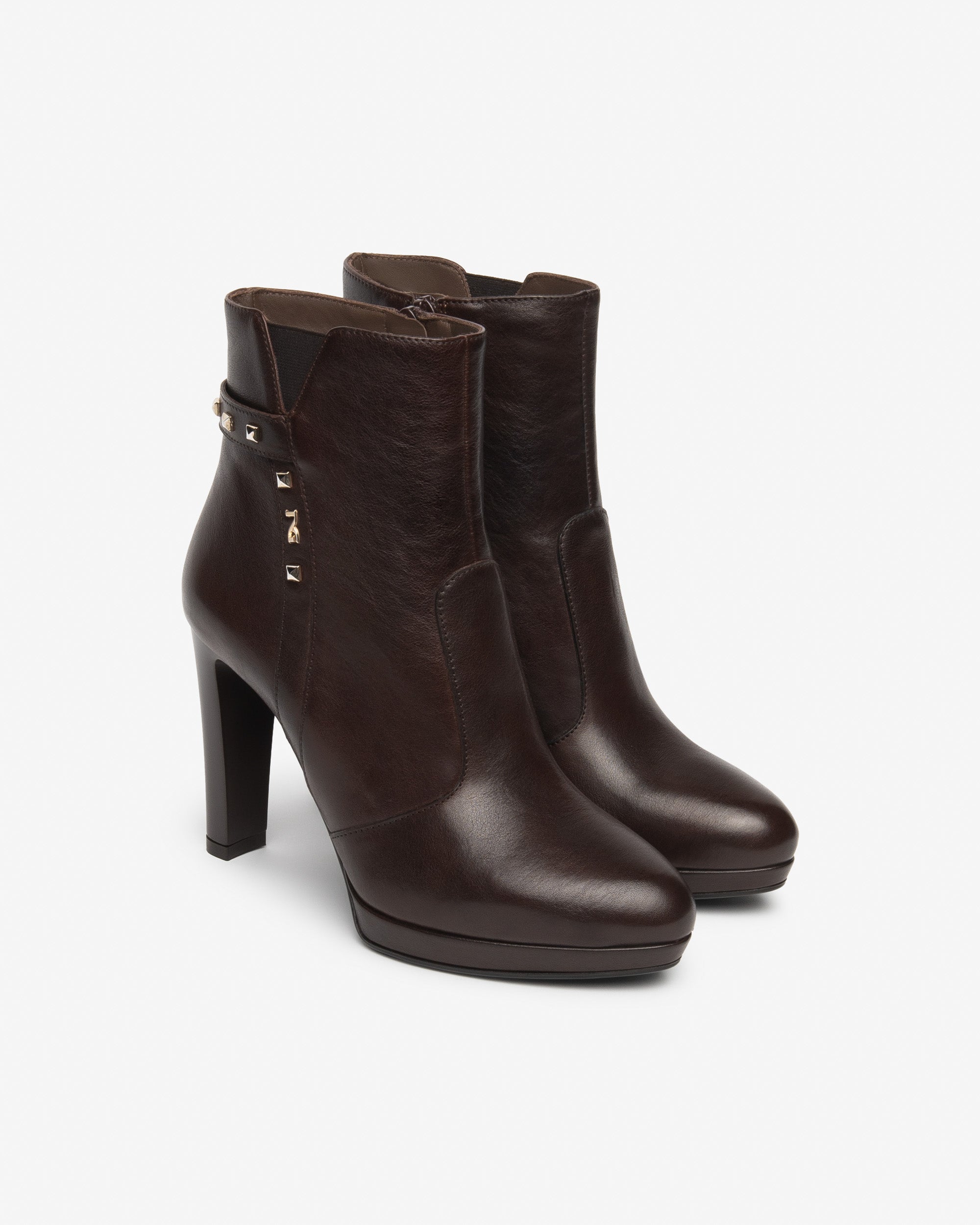 NeroGiardini Bottines Femme Cuir Talon Bloc 100 mm