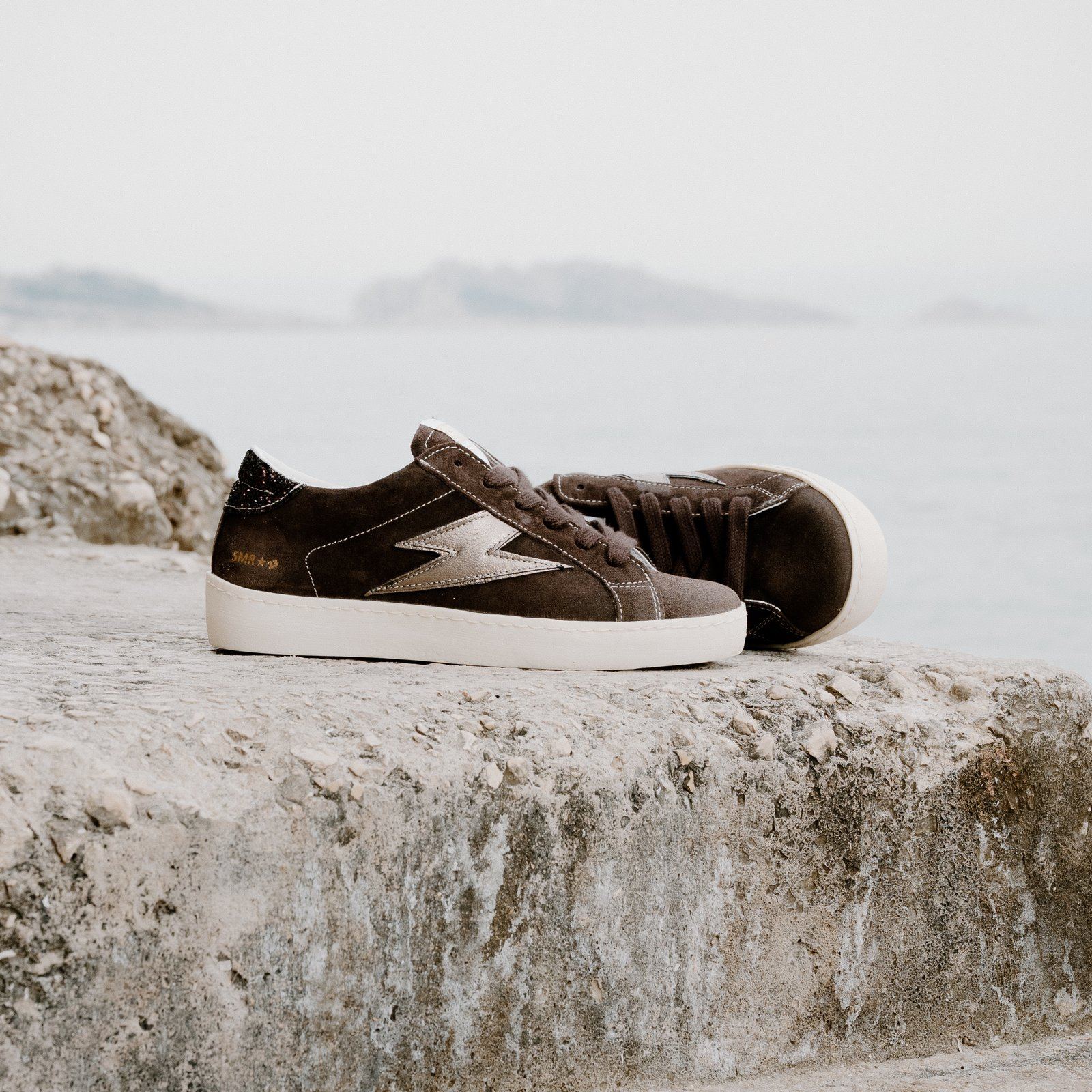 SMR Maya E164 Baskets Marron Bronze Cuir