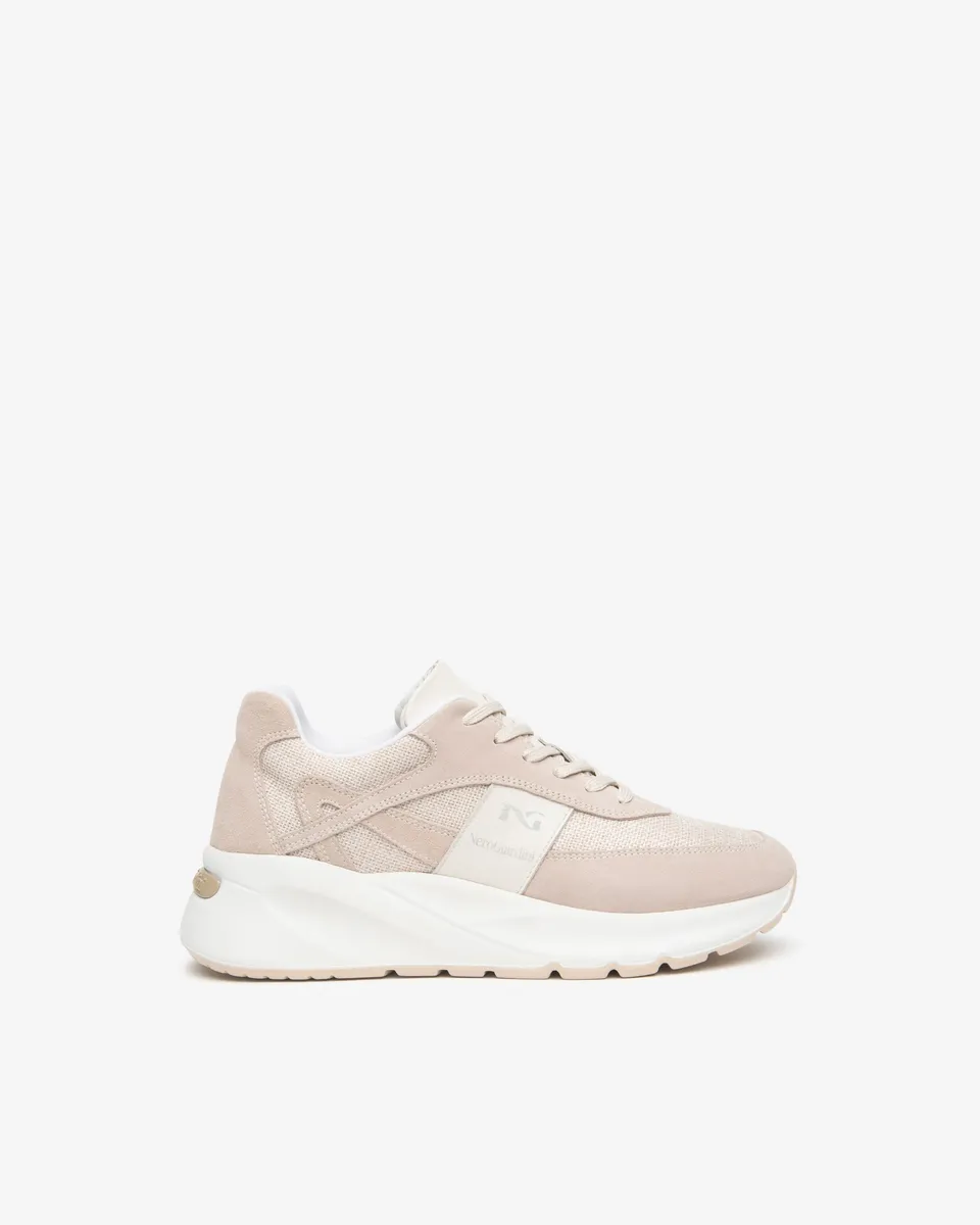 NeroGiardini Sneakers Femme Cuir Velours Tissu