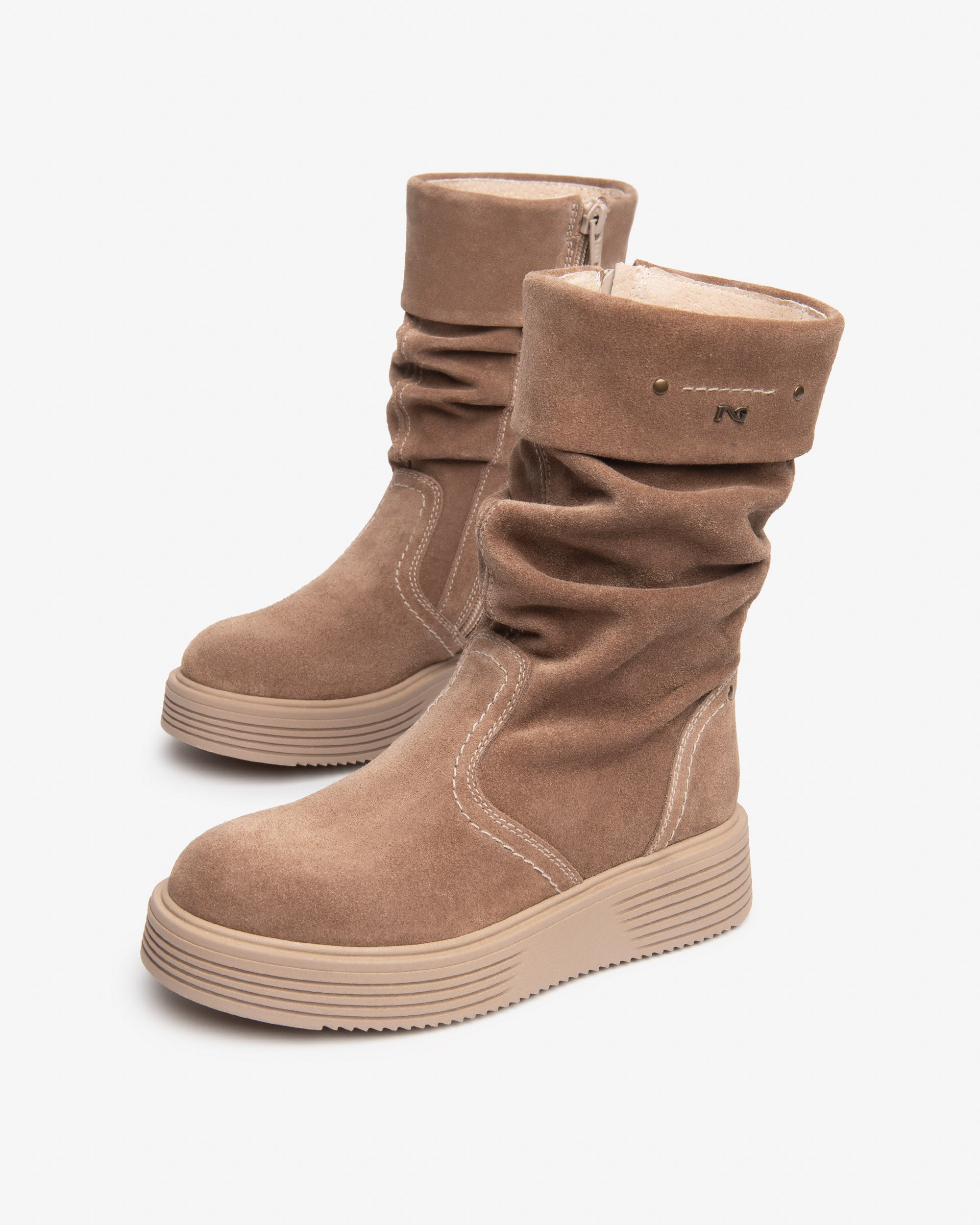NeroGiardini Bottes Fille Cuir Velours Zip Pointure 34