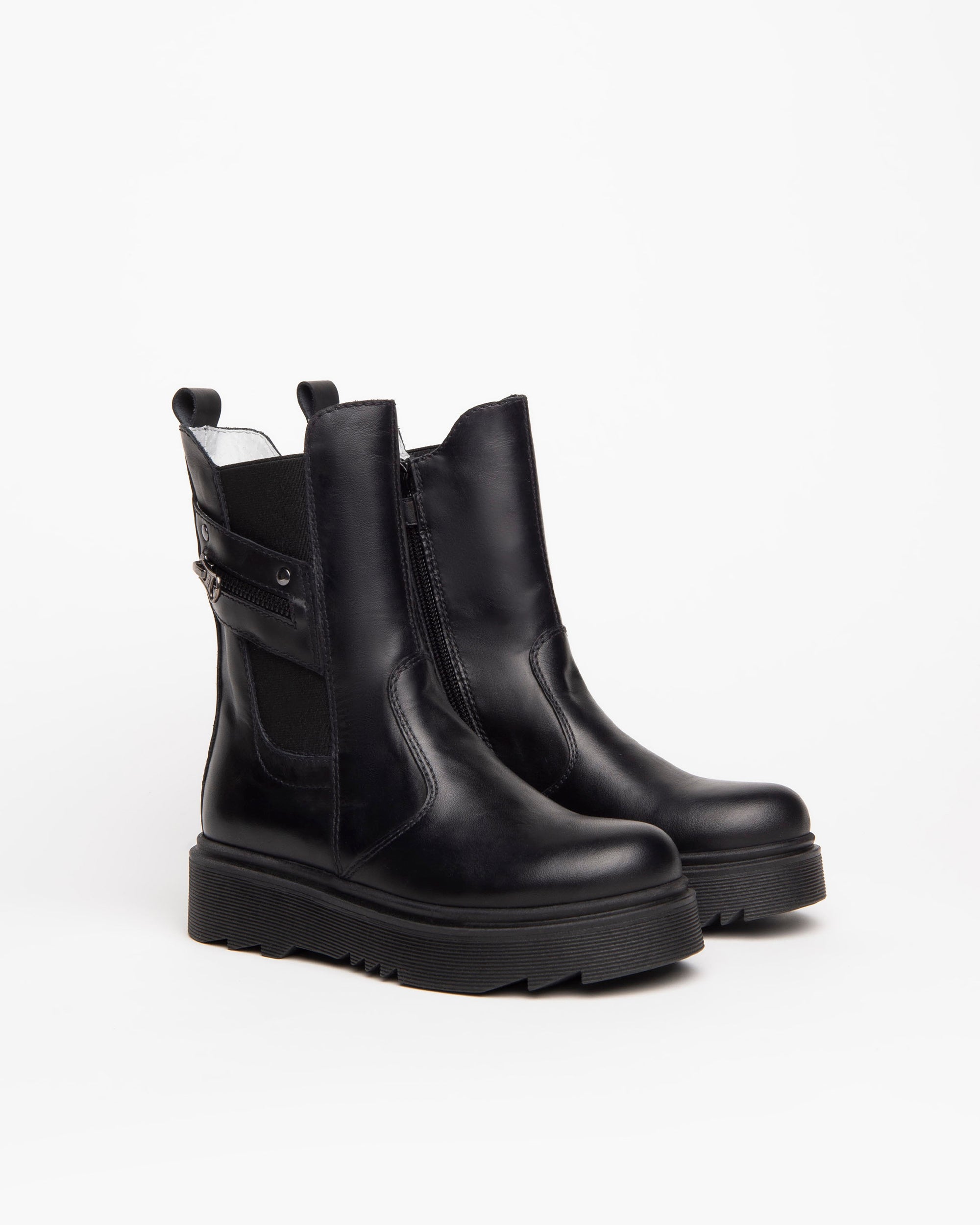 NeroGiardini Bottines Teens Fille en Cuir Plateforme