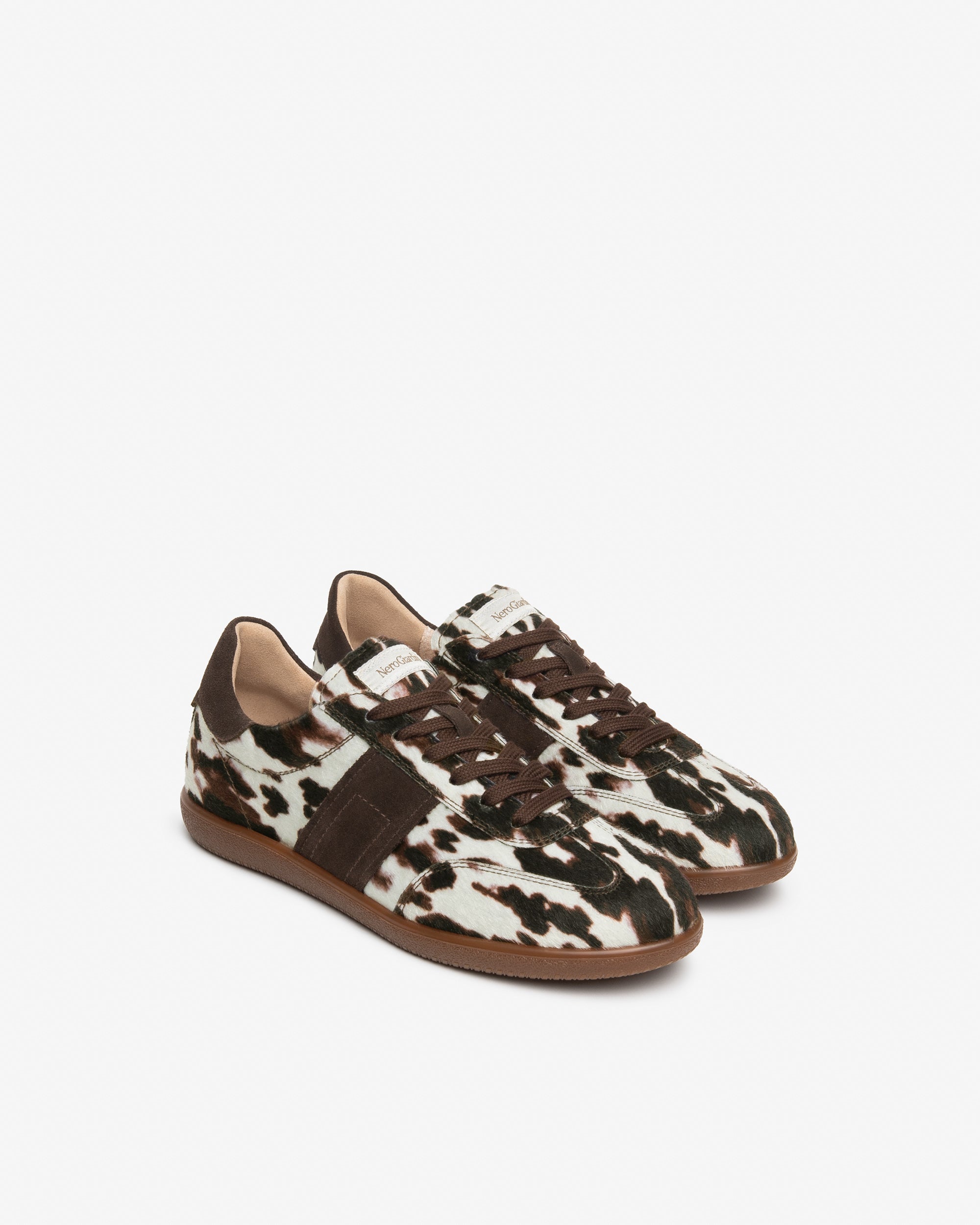NeroGiardini Sneakers Femme Animalier Daim Lacets Style