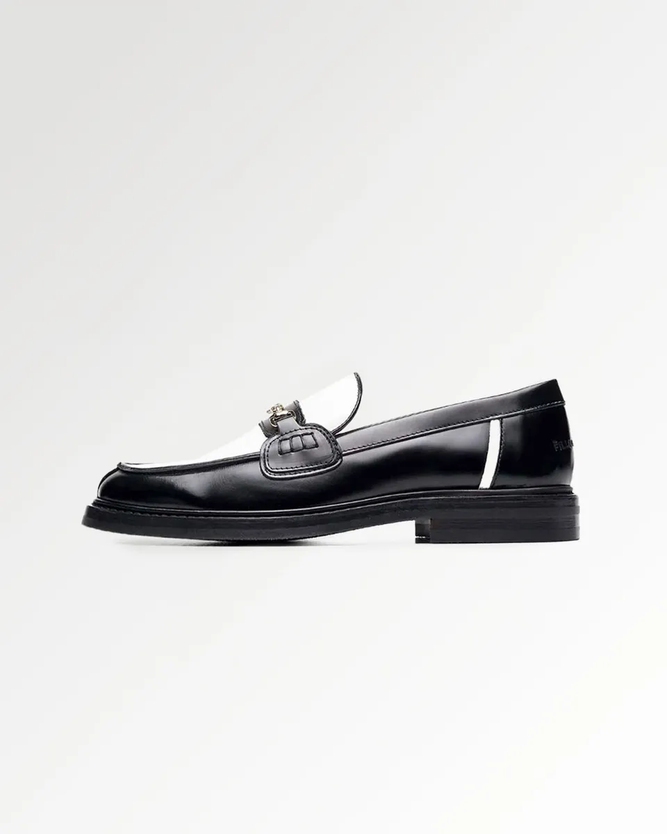 Filling Pieces Loafer Polido mocassin cuir blanc noir