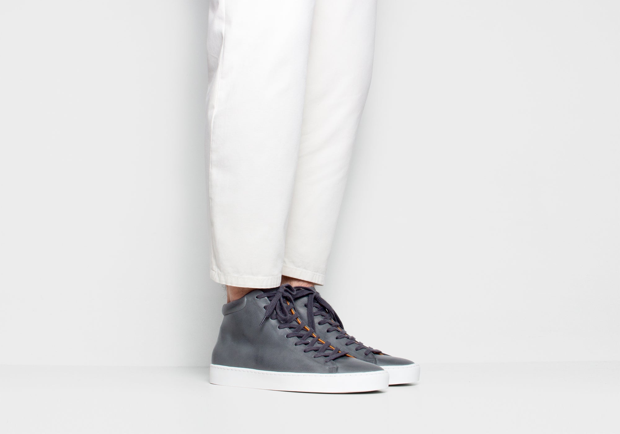 JAK Royal Hi sneakers montantes grises cuir